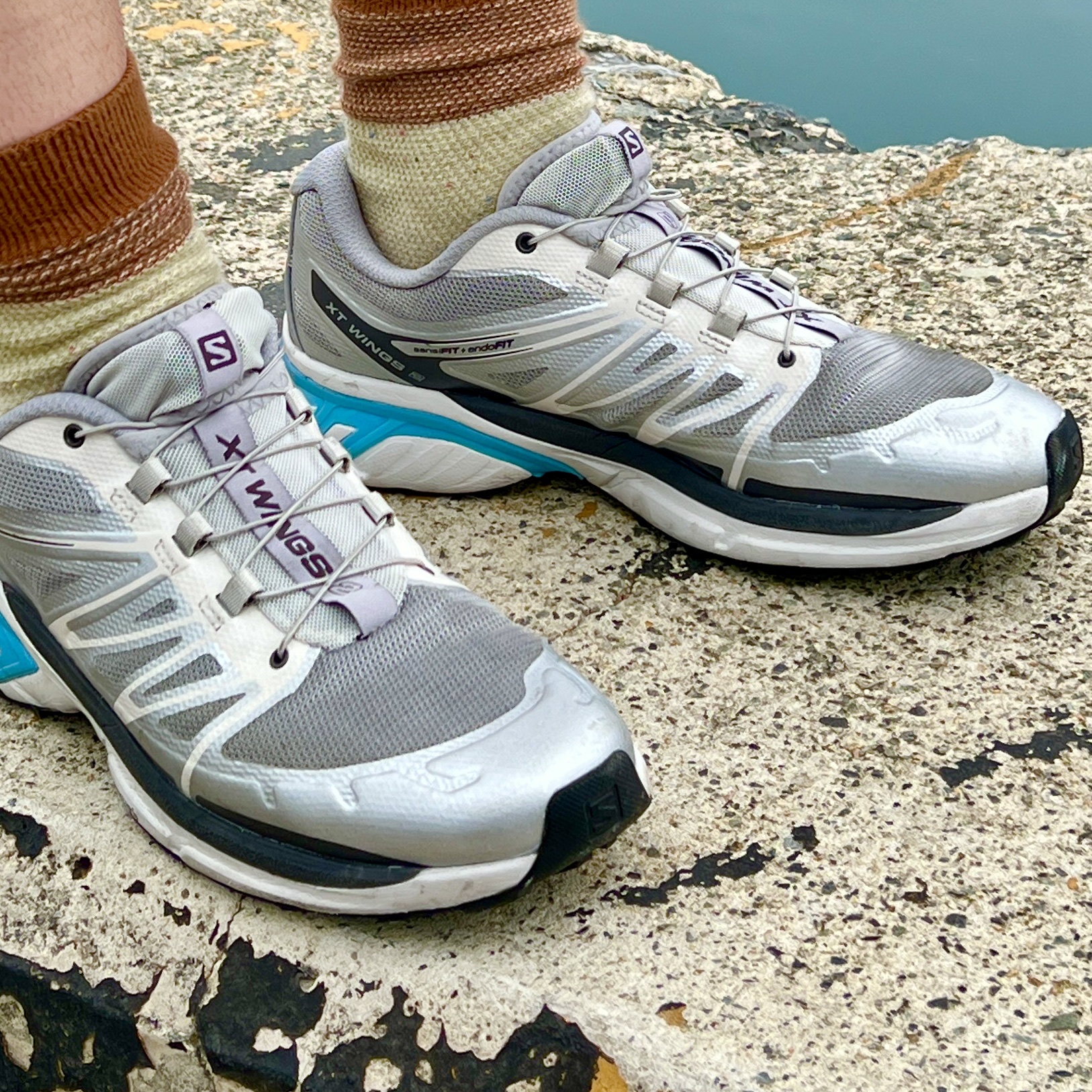 Salomon XT-Wings 2 ADV Alloy Delphinium Blue 착용 스타일 - 2