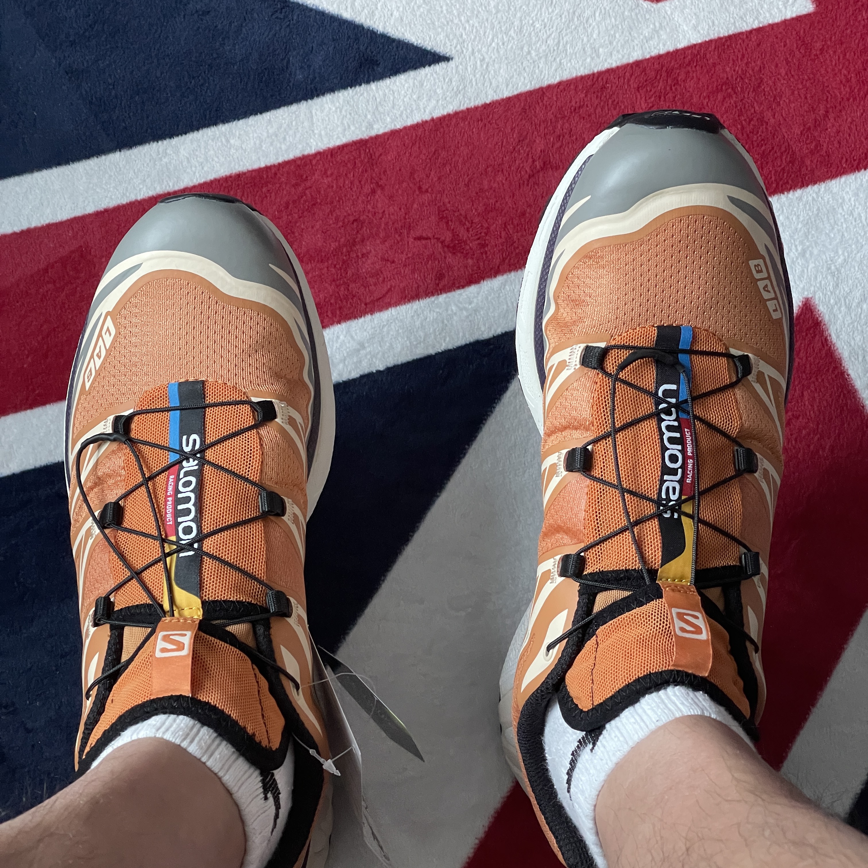 Salomon XT-6 Clear Safari Vanila Ice, Salomon XT-6 Apricot Buff 착용 스타일 - 4