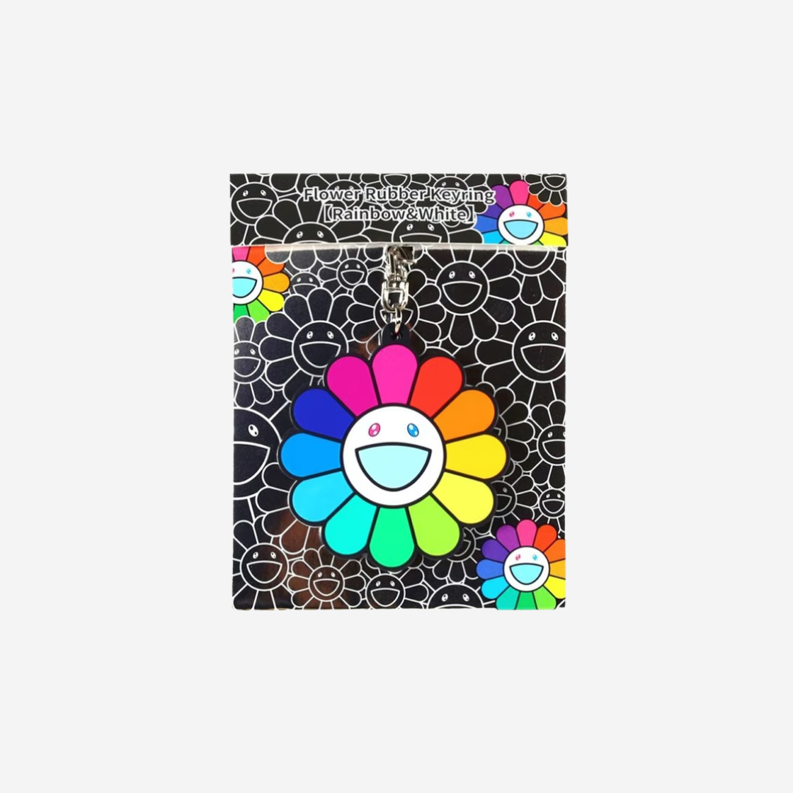 카이카이키키 플라워 러버 키링 레인보우 화이트 Kaikai Kiki KREAM