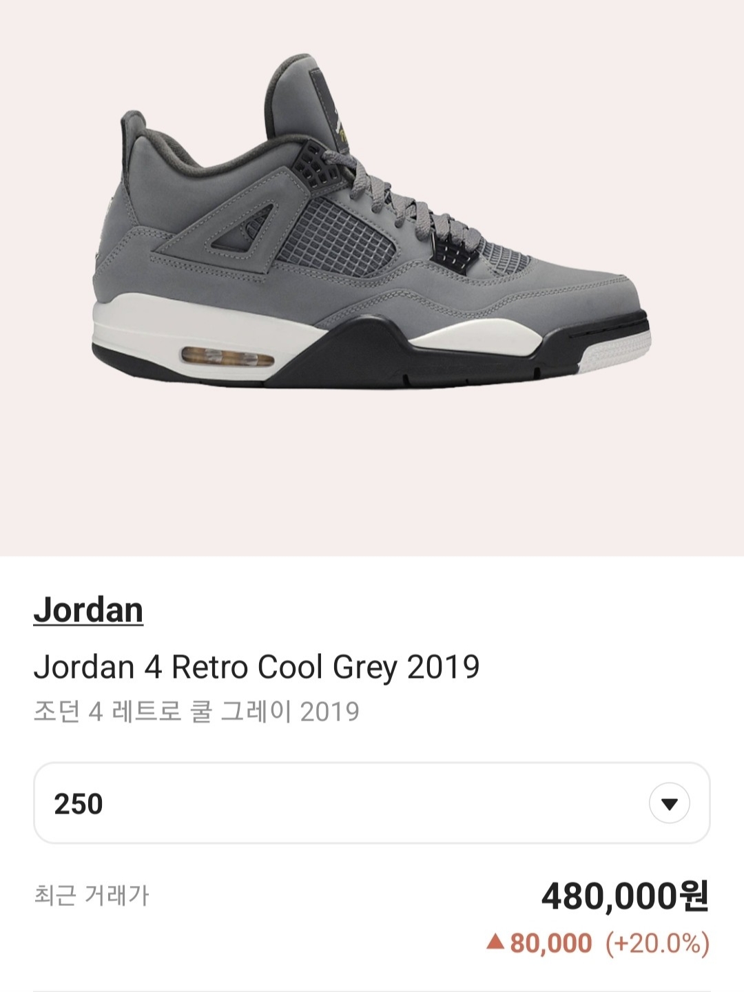 Jordan 4 Retro Infrared, Jordan 4 Retro Cool Grey 2019 착용 스타일 - 4