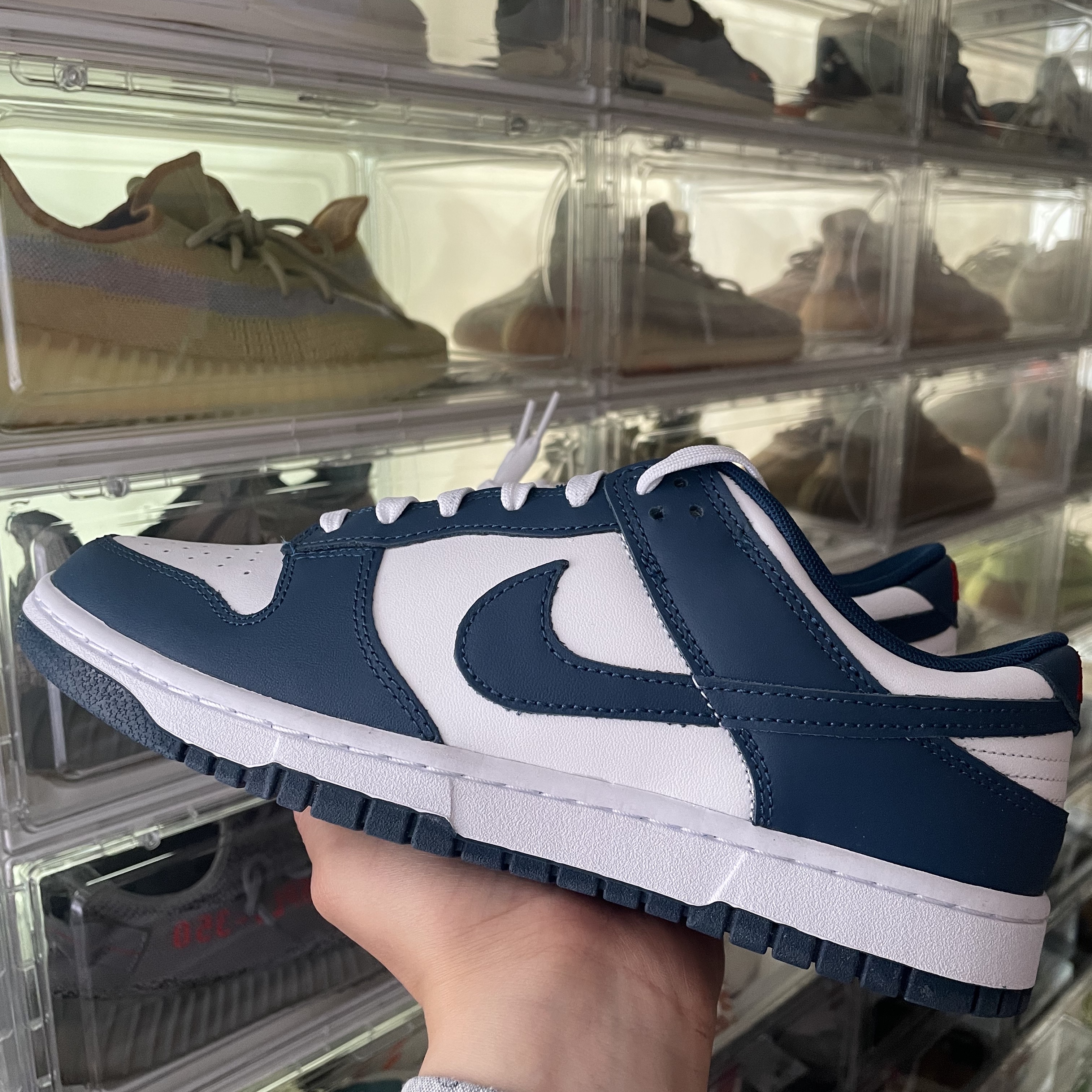 Nike Dunk Low Retro Valerian Blue, Nike Dunk Low Retro Black 착용 스타일 - 1
