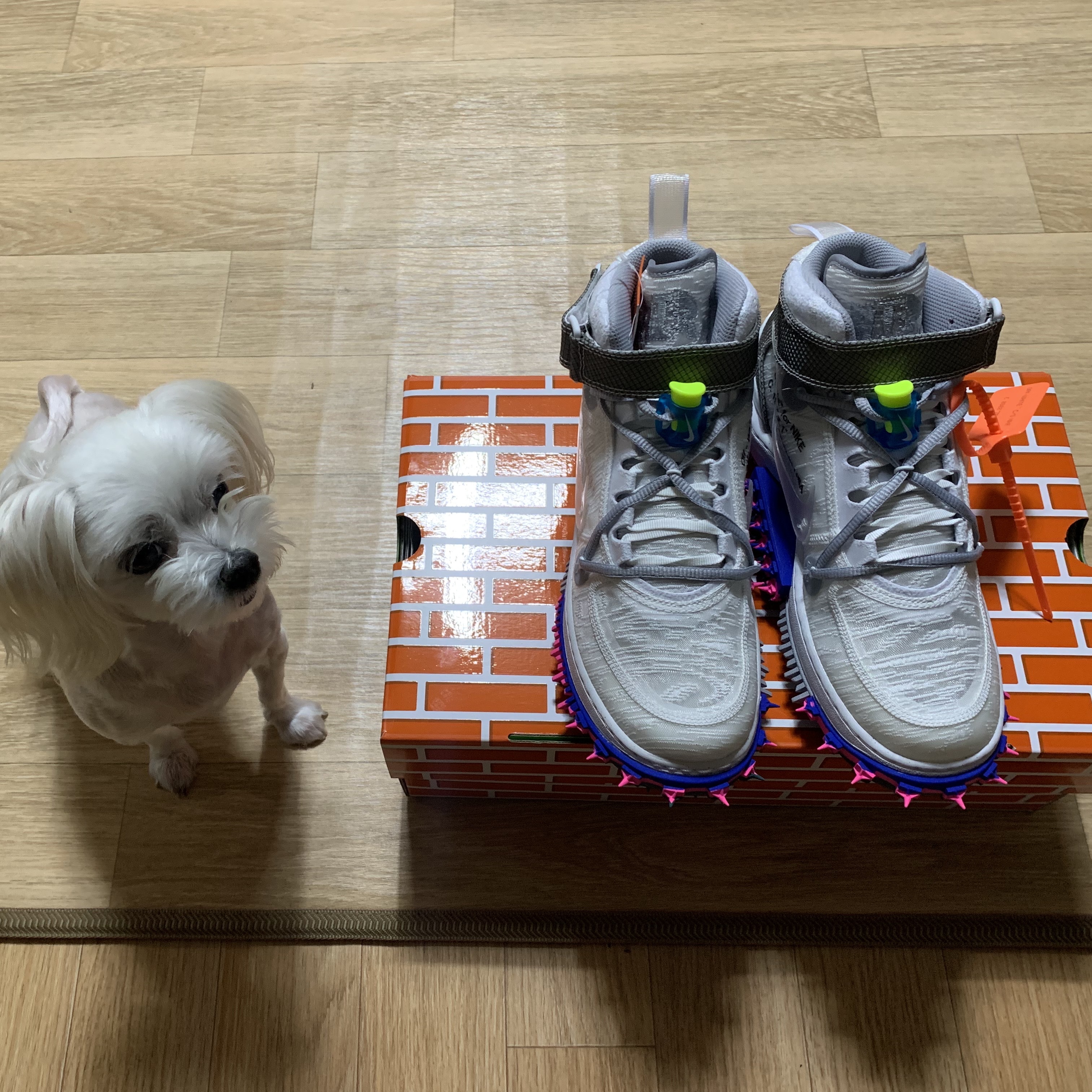 Nike x Off-White Air Force 1 Mid SP White 착용 스타일 - 2