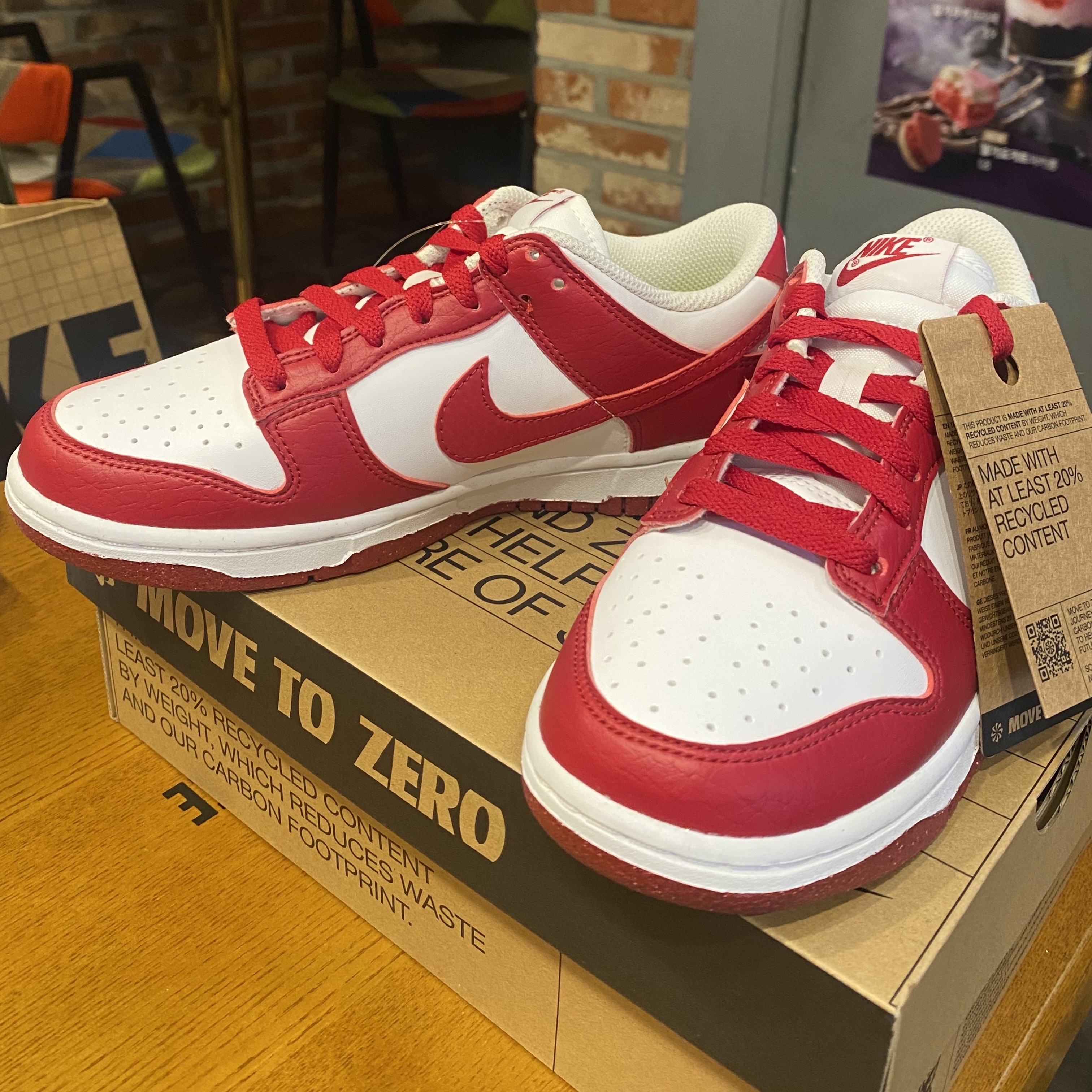 (W) Nike Dunk Low Next Nature Gym Red 착용 스타일