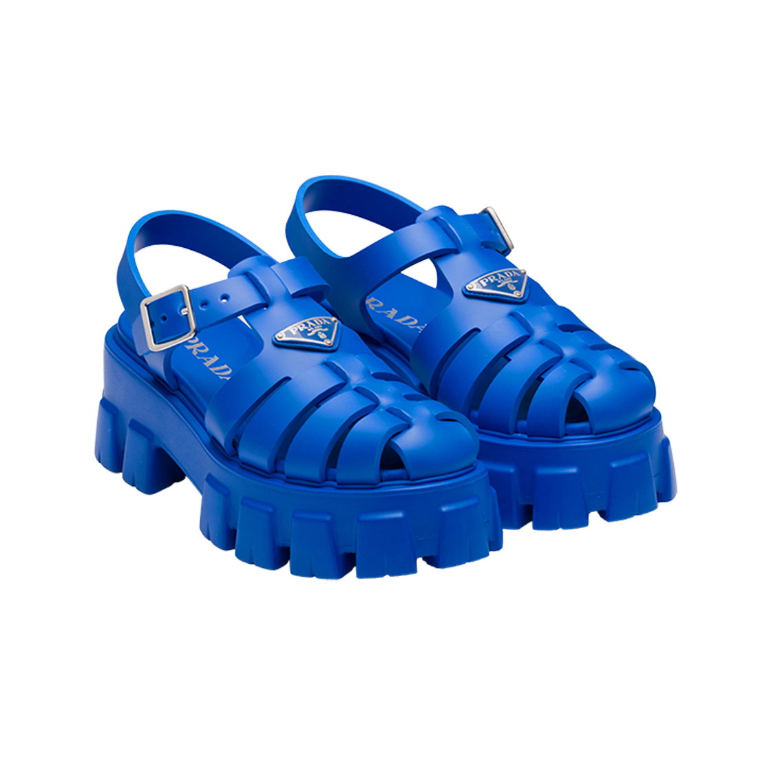 1X853M-3LKK-F0013 (W) Prada Rubber Sandal Light Blue - #2