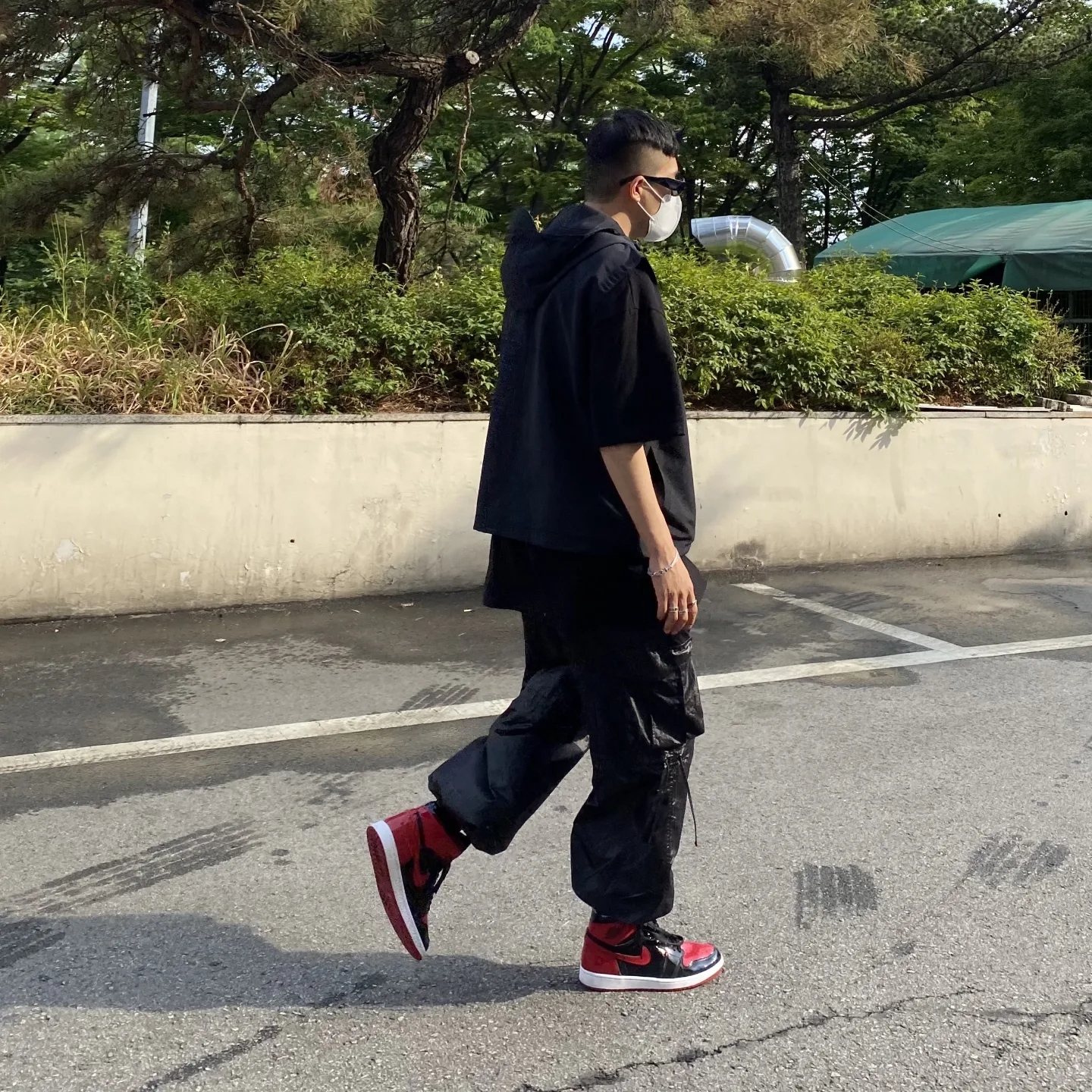 Jordan 1 Retro High OG Patent Bred 착용 스타일 - 2
