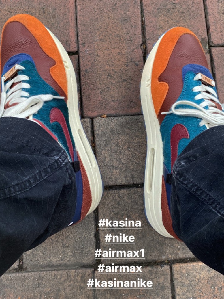 Nike x Kasina Air Max 1 SP Won-Ang Orange 착용 스타일