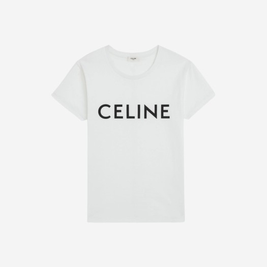 (W) 셀린느 코튼 티셔츠 오프 화이트 블랙