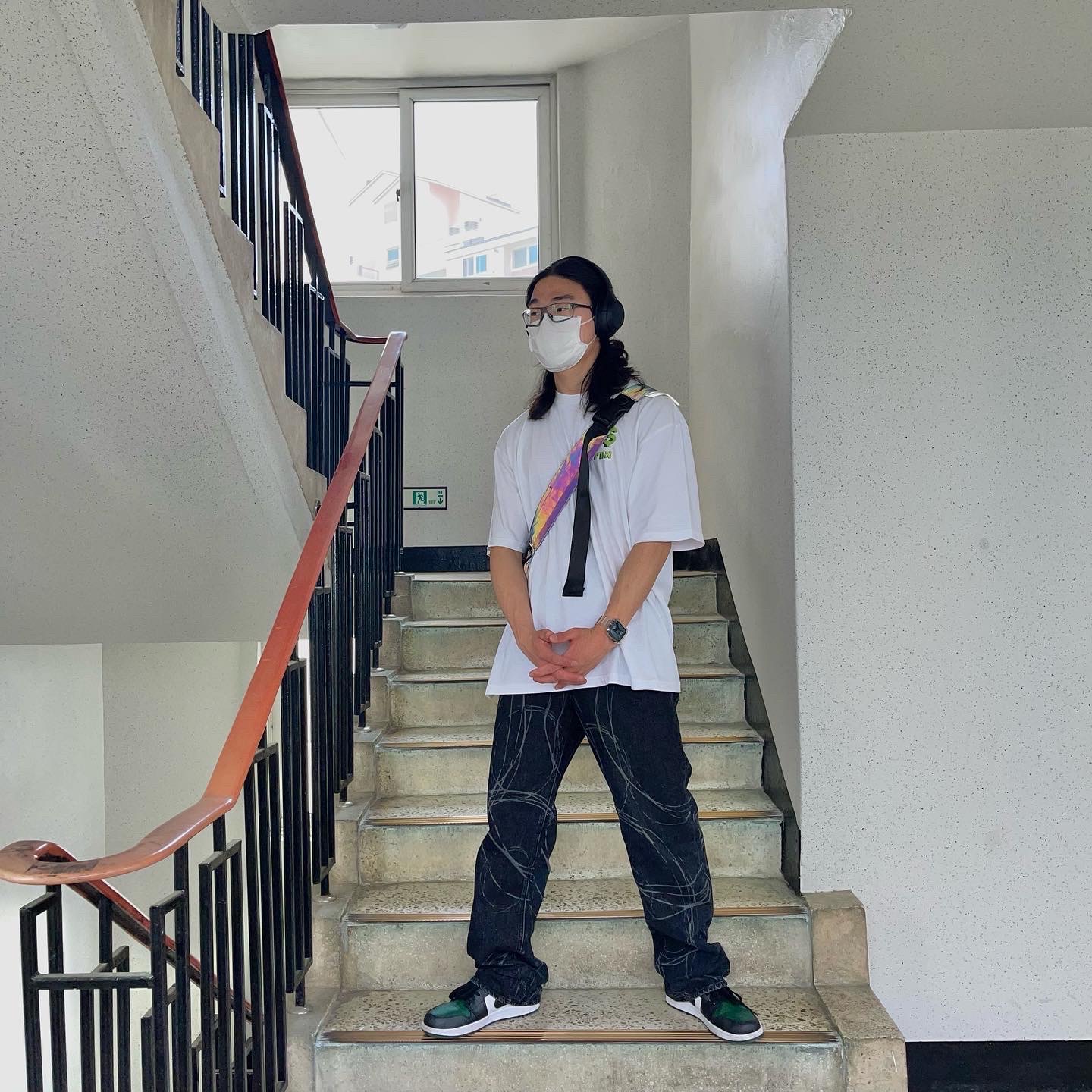 Jordan 1 Low Green Toe 착용 스타일 - 3
