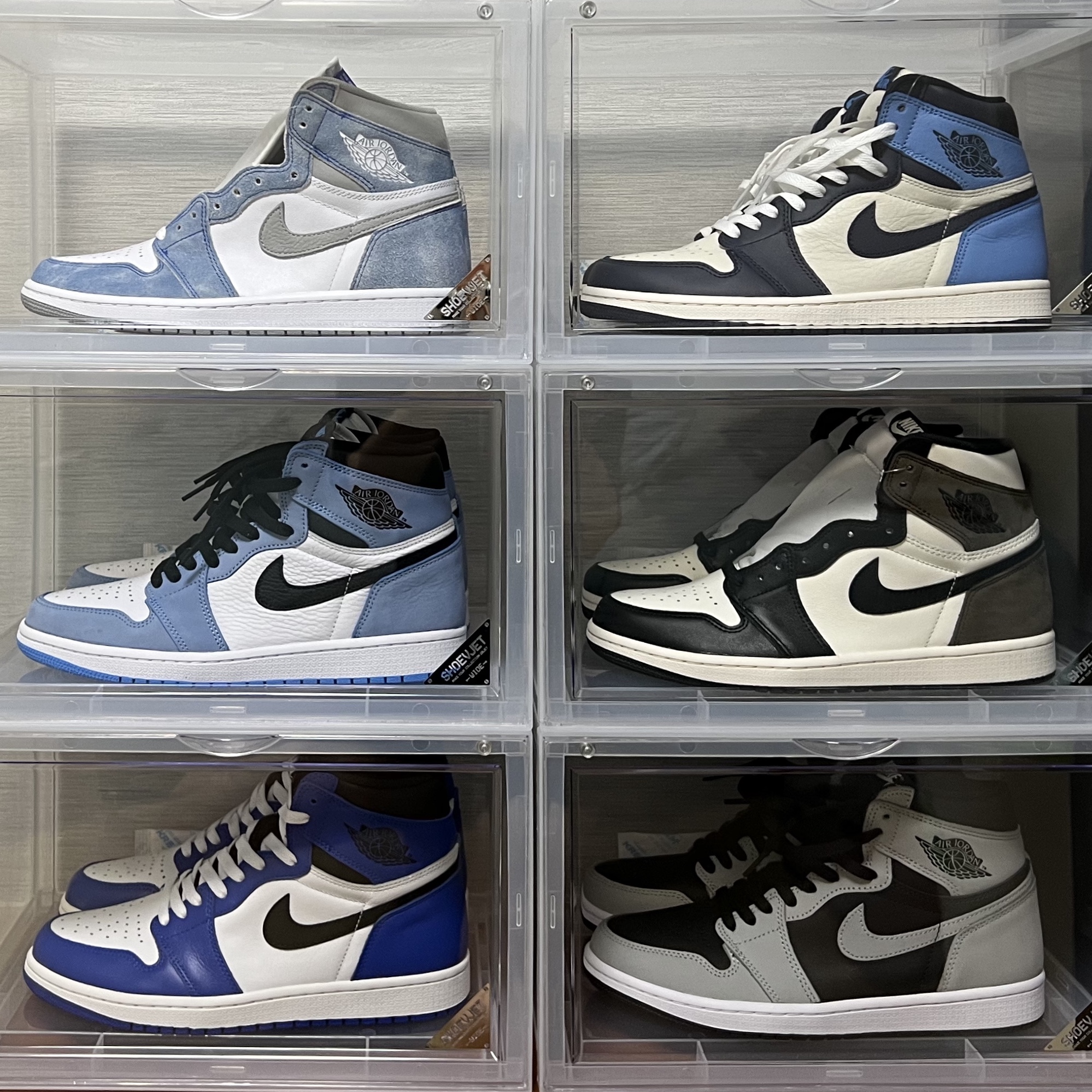 Jordan 1 Retro High OG Hyper Royal, Jordan 1 Retro High Obsidian UNC 착용 스타일