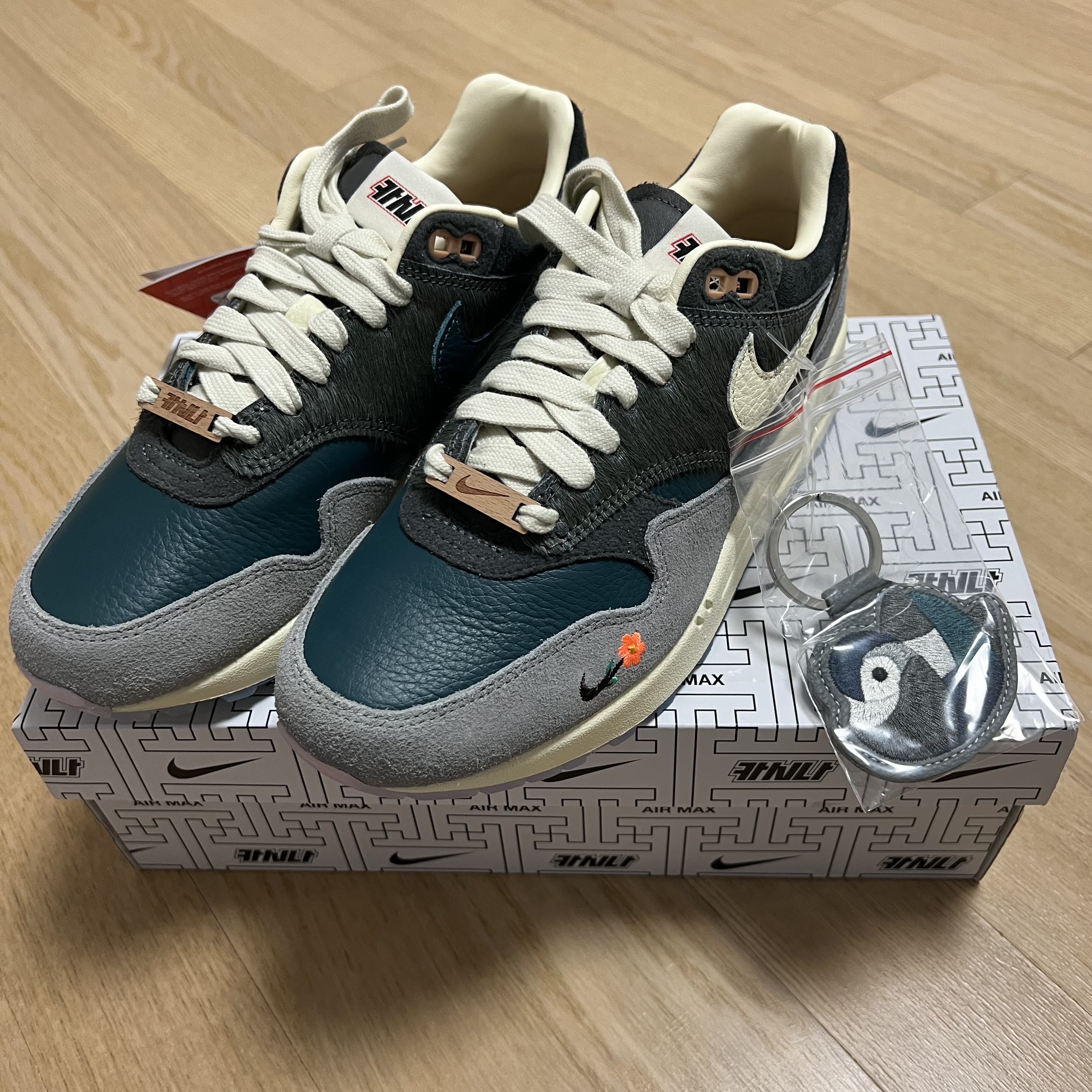 Nike x Kasina Air Max 1 SP Won-Ang Particle Grey 착용 스타일 - 1