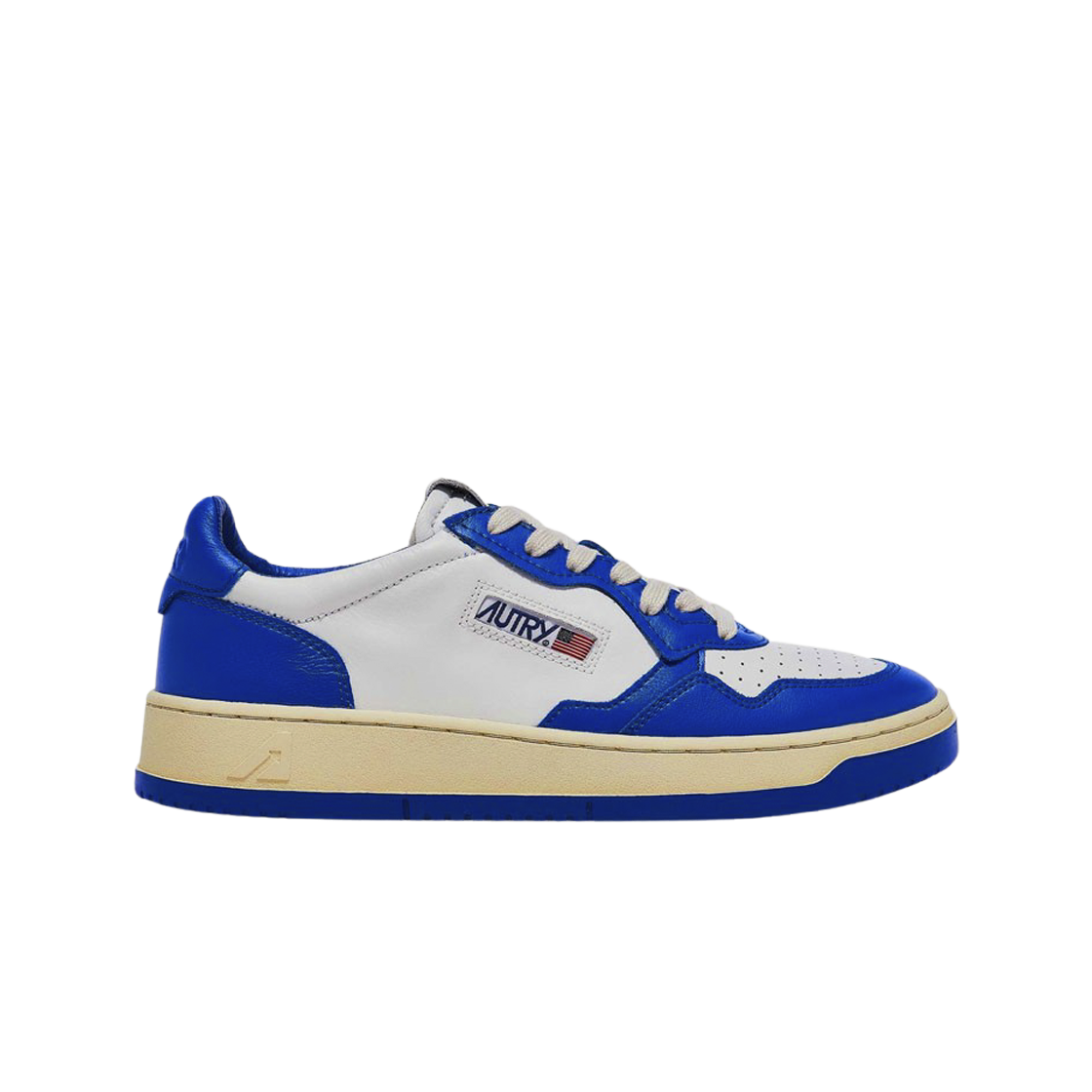 오트리 메달리스트 로우 레더 스니커즈 화이트 아주르(Autry Medalist Low Leather Sneakers White Azure)