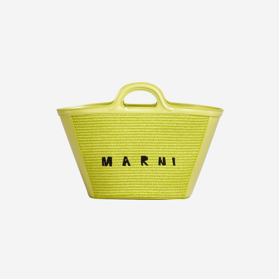 Marni Leather & Raffia Tropicalia Small Bag Yellow 상세 이미지 1