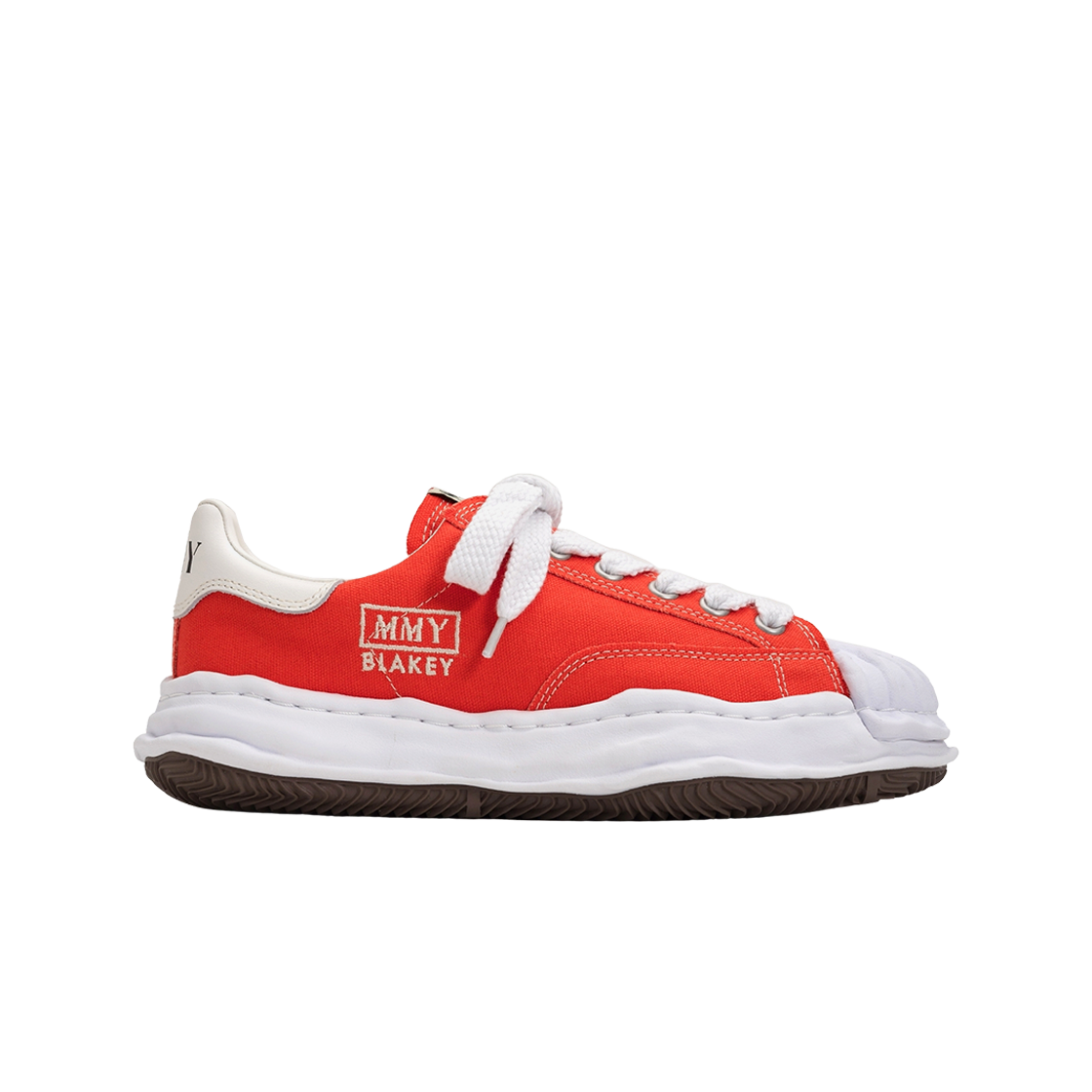 메종 미하라 야스히로 블레이키 OG 솔 캔버스 로우탑 스니커즈 오렌지(Maison Mihara Yasuhiro Blakey OG Sole Canvas Low-top Sneakers Orange)