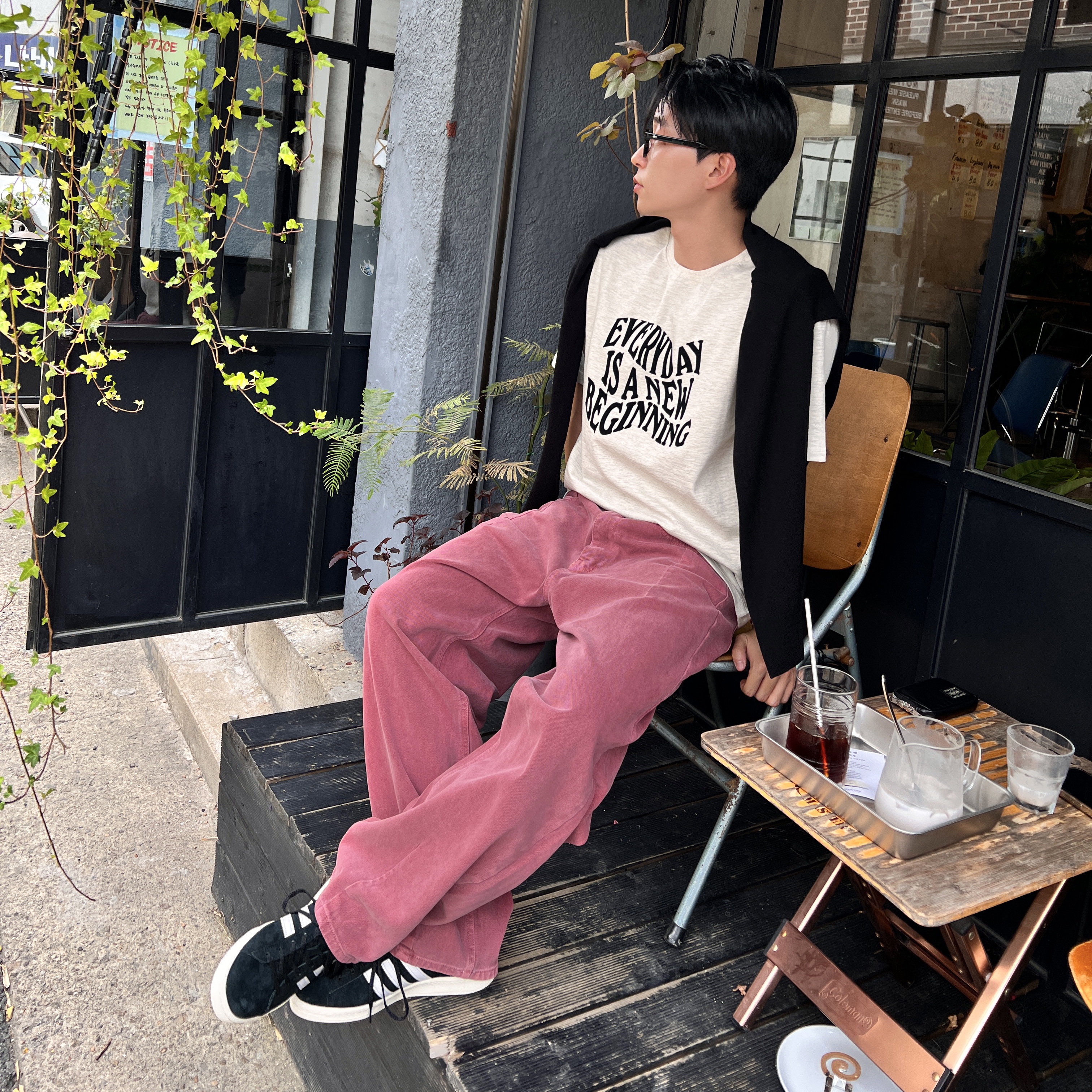 Adidas Campus 80s Black White 착용 스타일