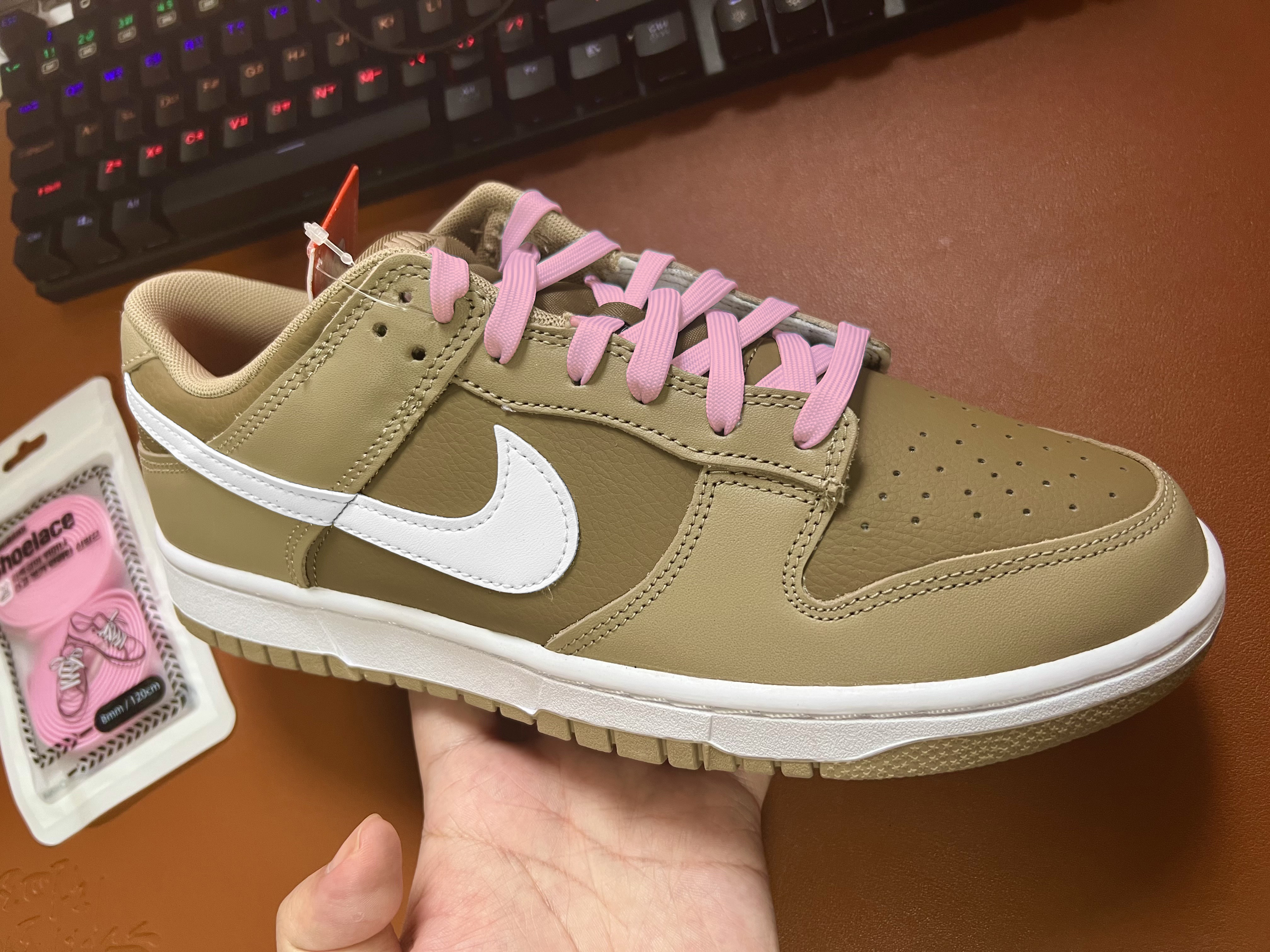 Nike Dunk Low Retro Khaki Hazel Rush 착용 스타일
