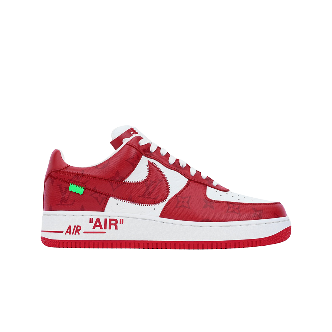 루이비통 x 나이키 에어포스 1 로우 바이 버질 아블로 화이트 코멧 레드(Louis Vuitton x Nike Air Force 1 Low by Virgil Abloh White Comet Red)