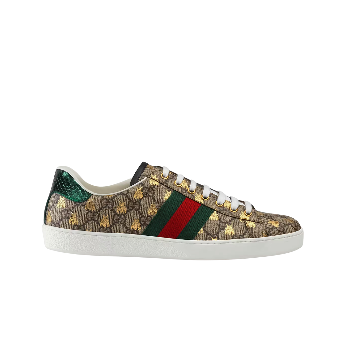 구찌 에이스 GG 슈프림 비 스니커즈 베이지 에보니(Gucci Ace GG Supreme Bees Sneakers Beige Ebony)