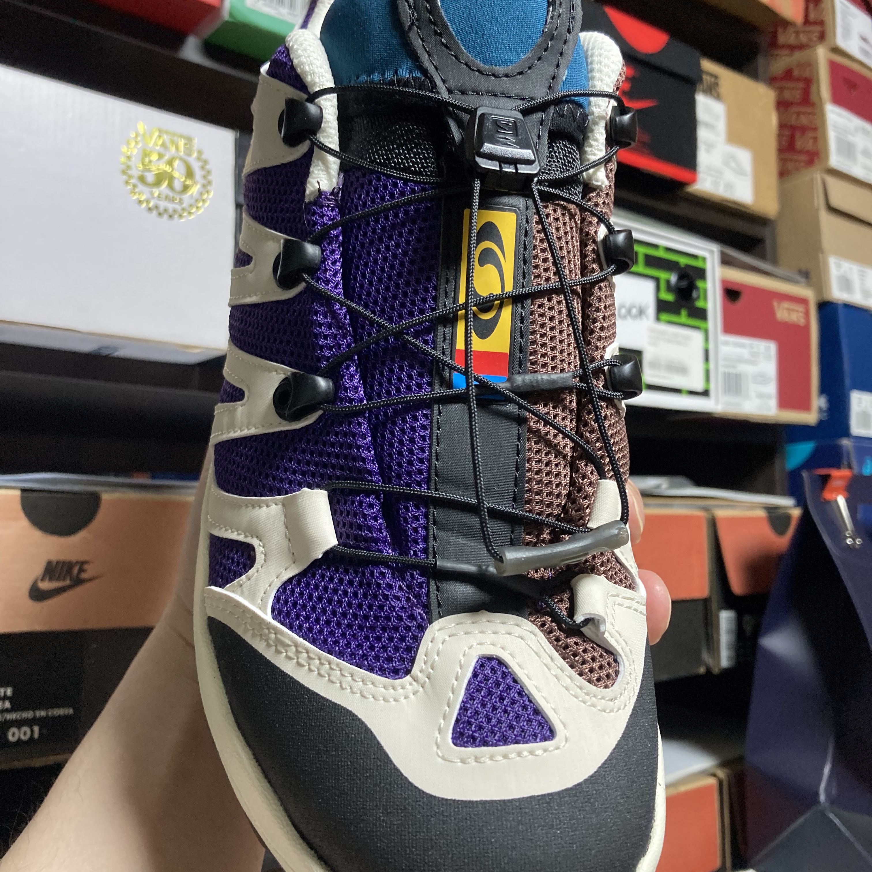 Salomon XA Pro 1 Grape Chocolate Fondant 착용 스타일 - 3