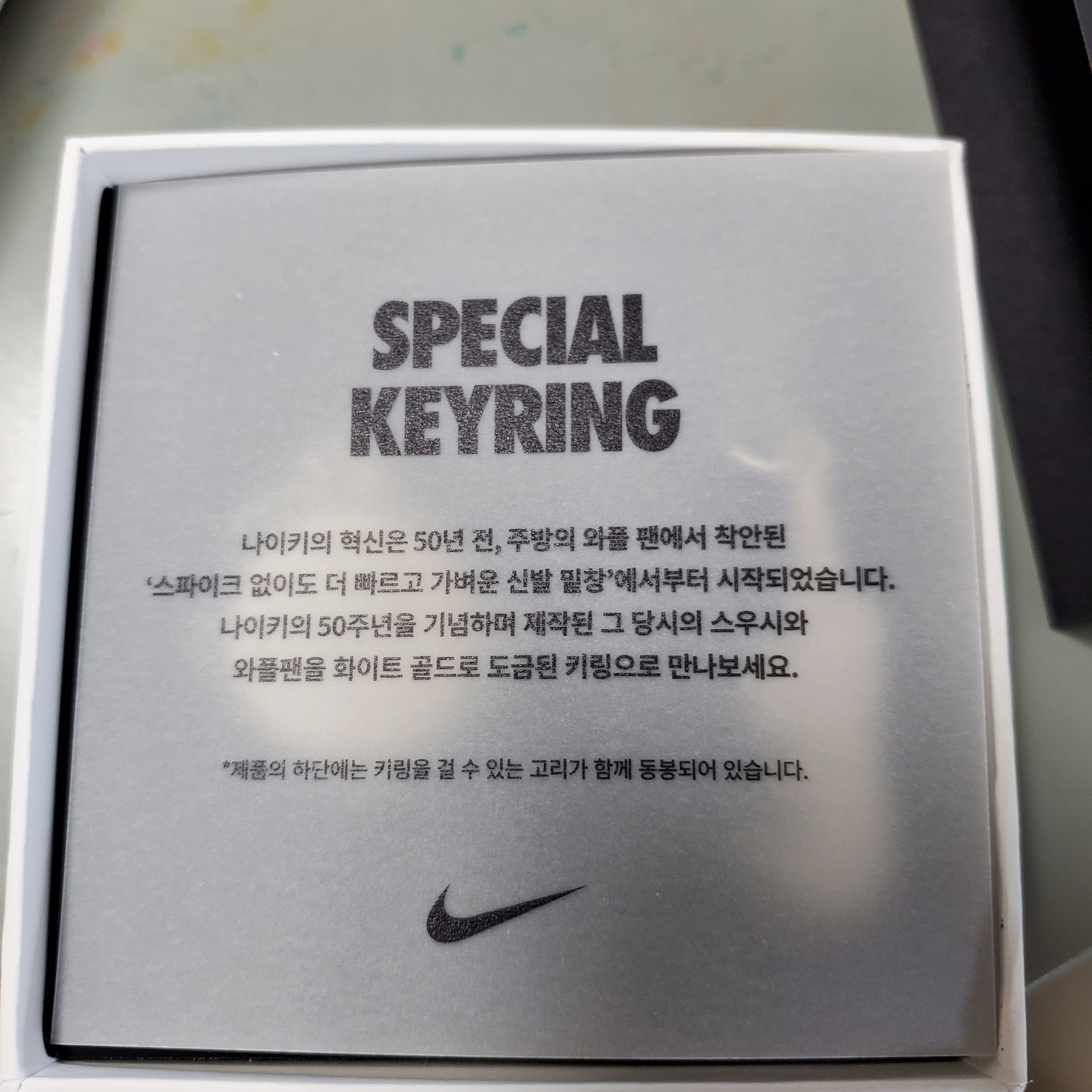 Nike 50th Anniversary Special Keyring Set 착용 스타일 - 1