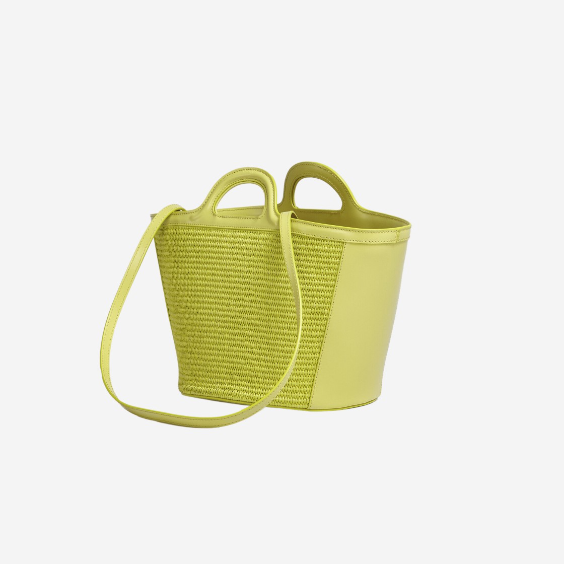 Marni Leather & Raffia Tropicalia Small Bag Yellow 상세 이미지 3