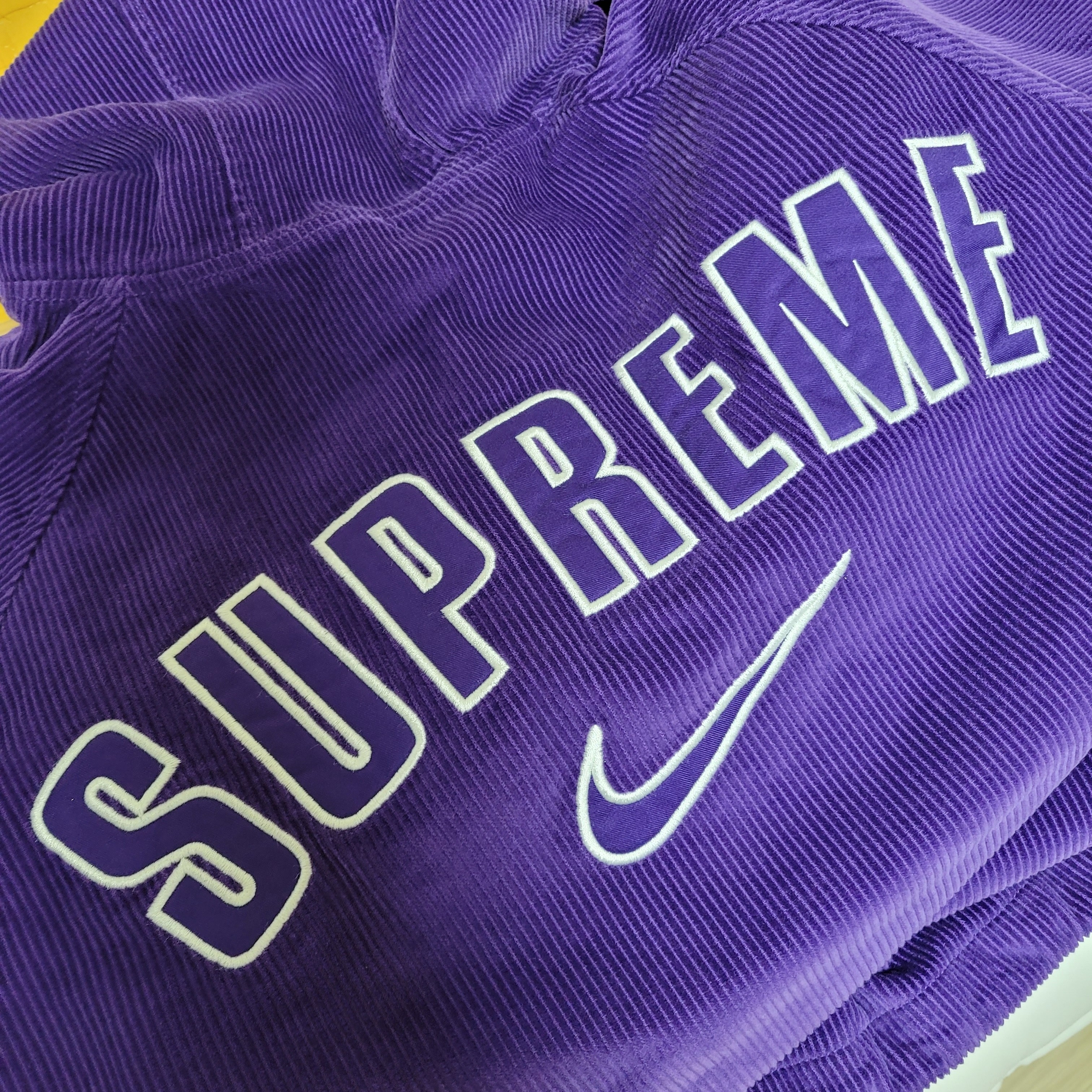 Supreme x Nike Arc Corduroy Hooded Jacket Purple - 22SS 착용 스타일