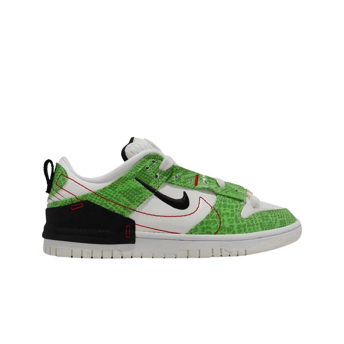 (W) 나이키 덩크 로우 디스럽트 2 저스트 두 잇 그린 스네이크스킨((W) Nike Dunk Low Disrupt 2 Just Do It Green Snakeskin)