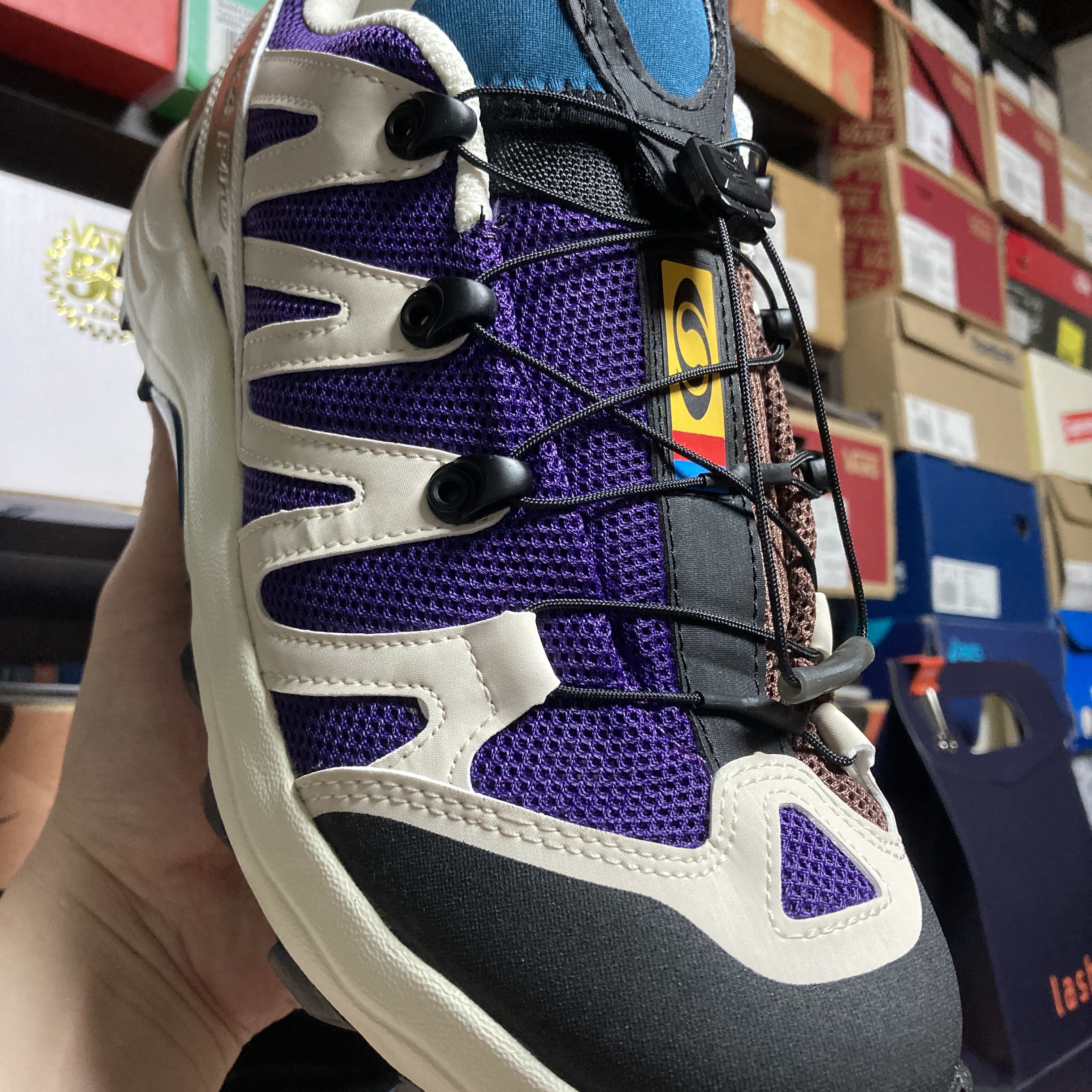 Salomon XA Pro 1 Grape Chocolate Fondant 착용 스타일 - 2