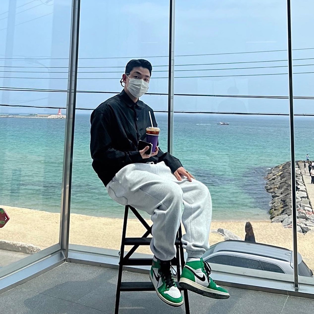 (W) Jordan 1 Retro High OG Lucky Green 착용 스타일