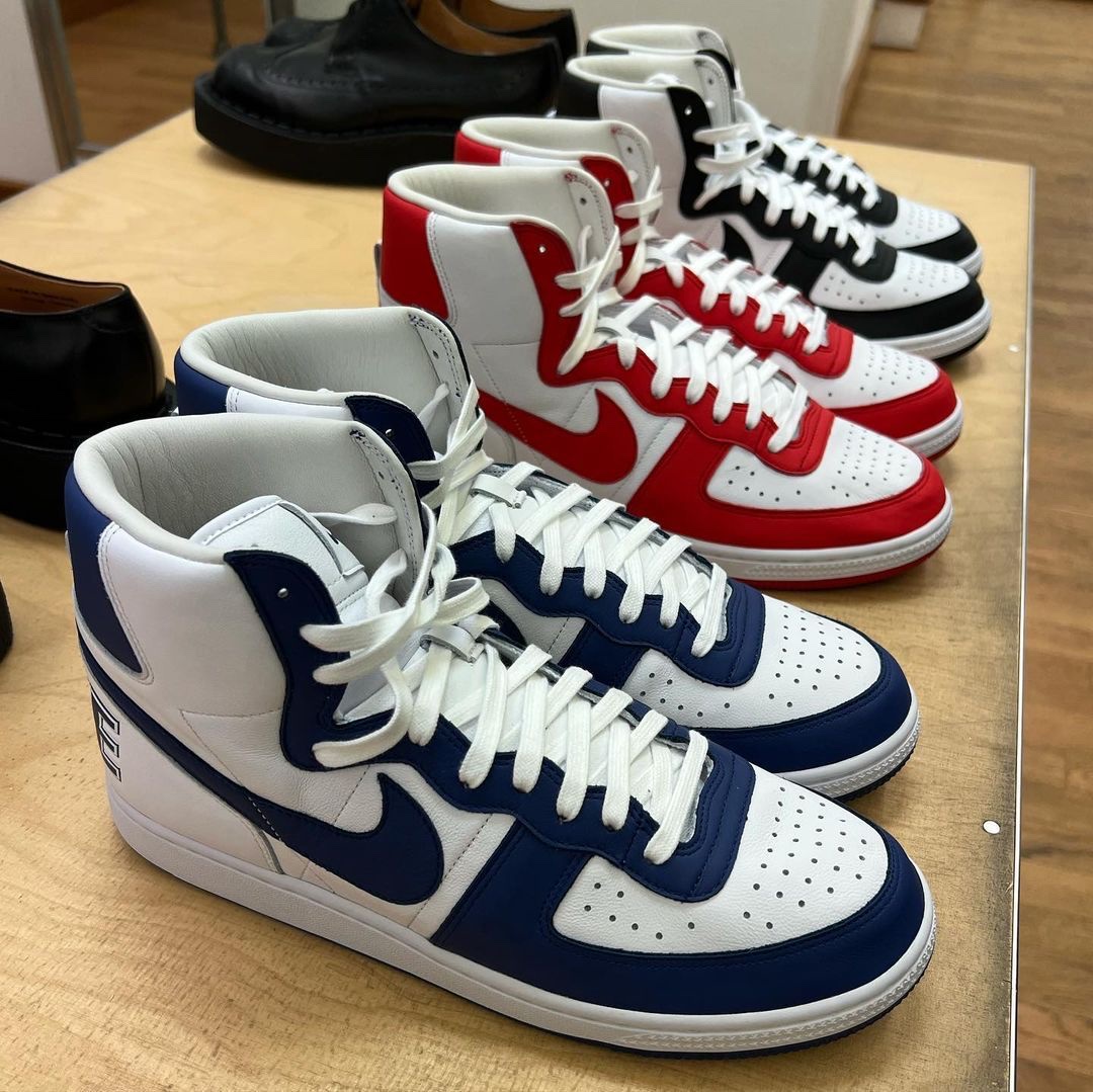 Nike x Comme des Garcons Homme Plus Terminator High Red, Nike x Comme des Garcons Homme Plus Terminator High Navy 착용 스타일 - 2