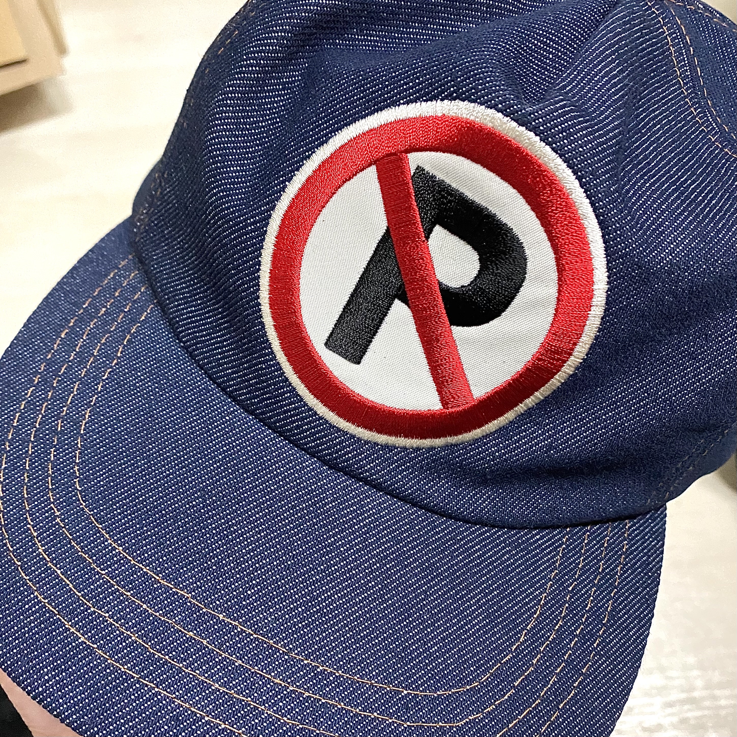 Peaceminusone 5 Panel Ball Cap #1 Blue 착용 스타일