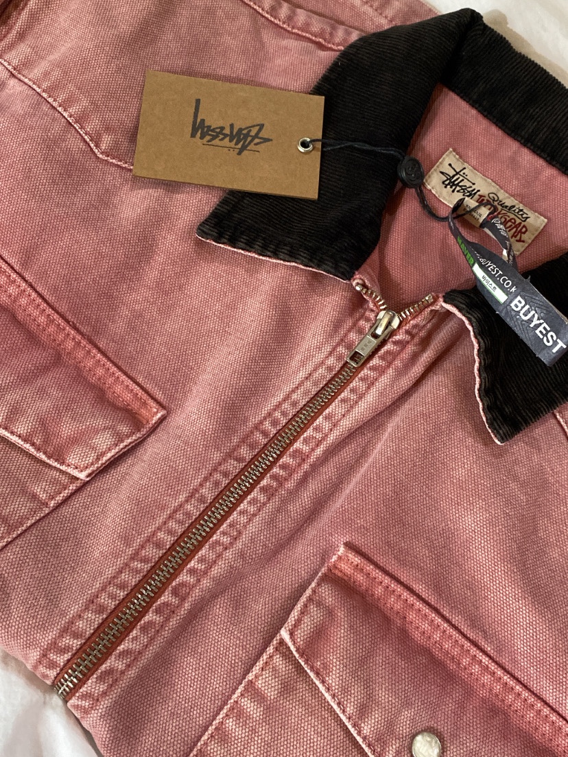 Stussy Washed Canvas Work Shirt Dusty Rose 착용 스타일