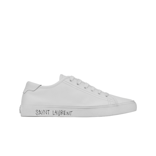 Saint Laurent Malibu Sneakers in Smooth Leather Optic White