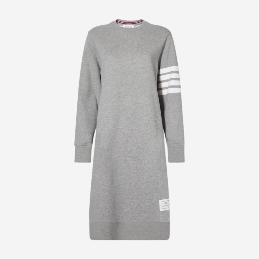 (W) 톰브라운 클래식 루프백 사선 스웨터 드레스 라이트 그레이