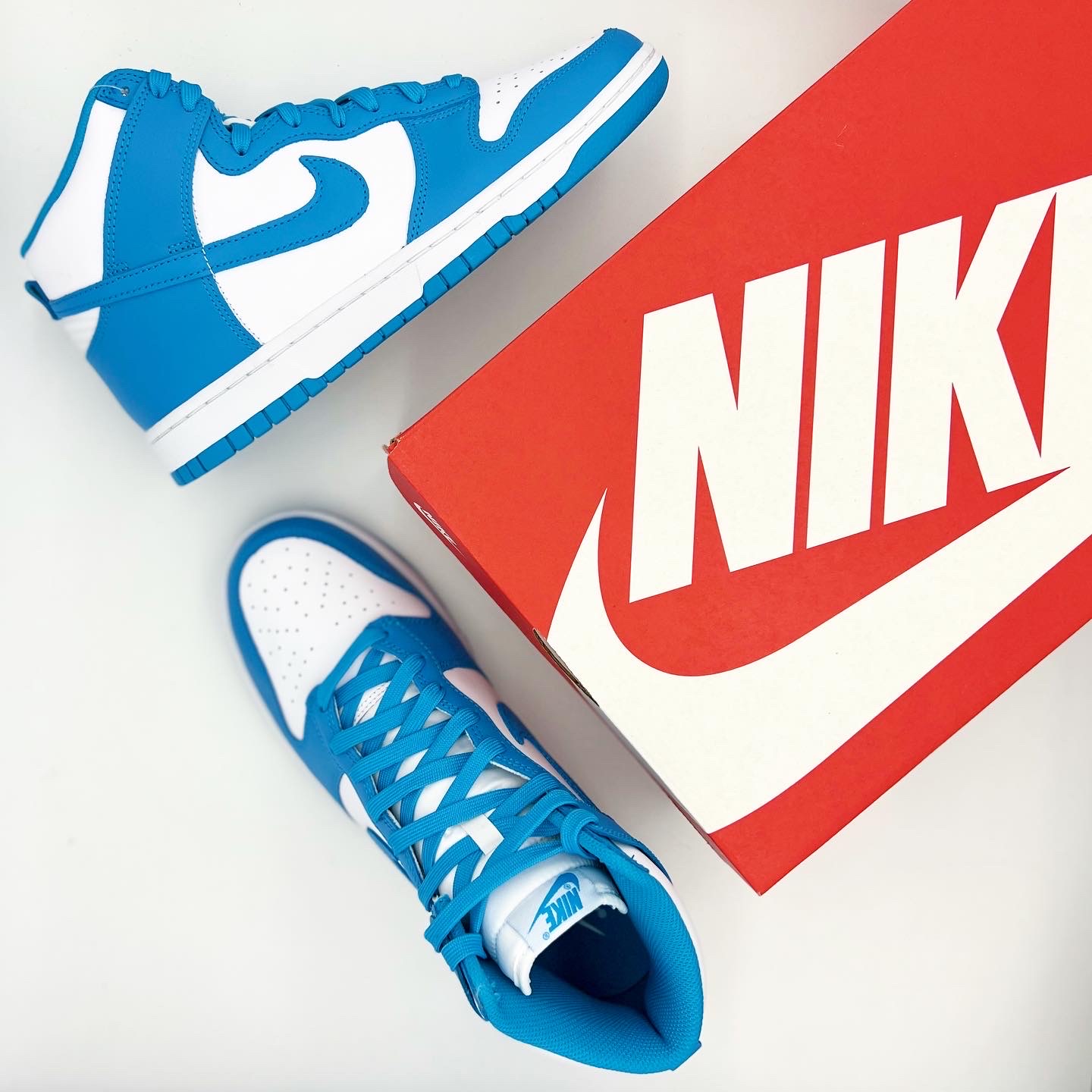 Nike Dunk High Retro Championship Blue 착용 스타일 - 5