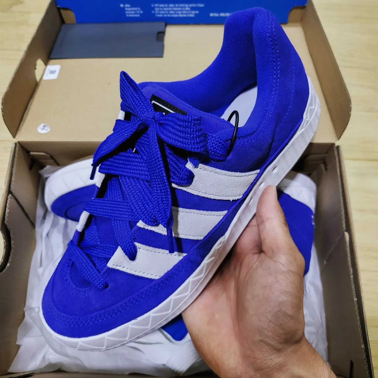Adidas x Atmos Adimatic Blue 착용 스타일 - 1