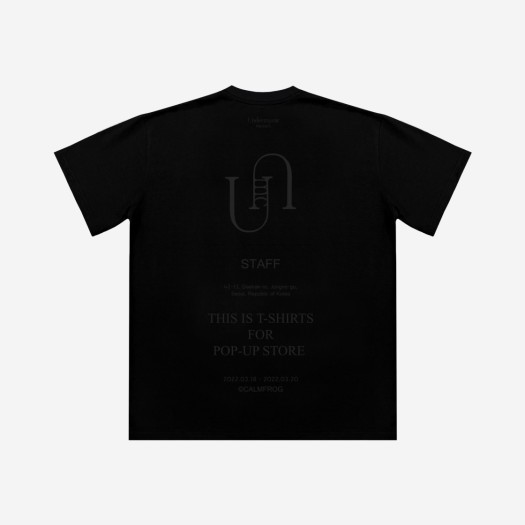 언더마이카 신세계 팝업 티셔츠 더블 블랙 - 22SS