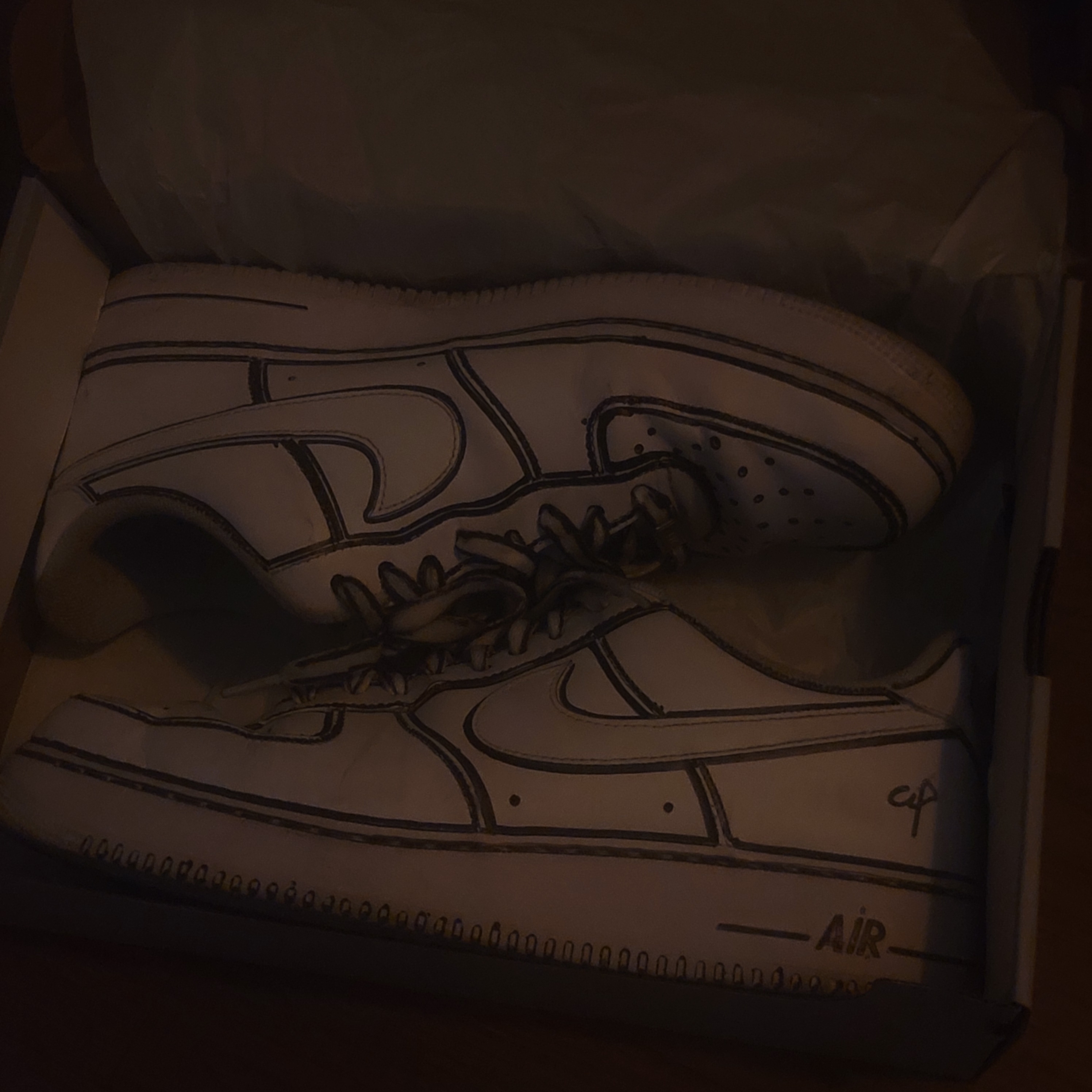 Nike Air Force 1 '07 Low White, Nike x Peaceminusone Air Force 1 Low Para-Noise 착용 스타일 - 1