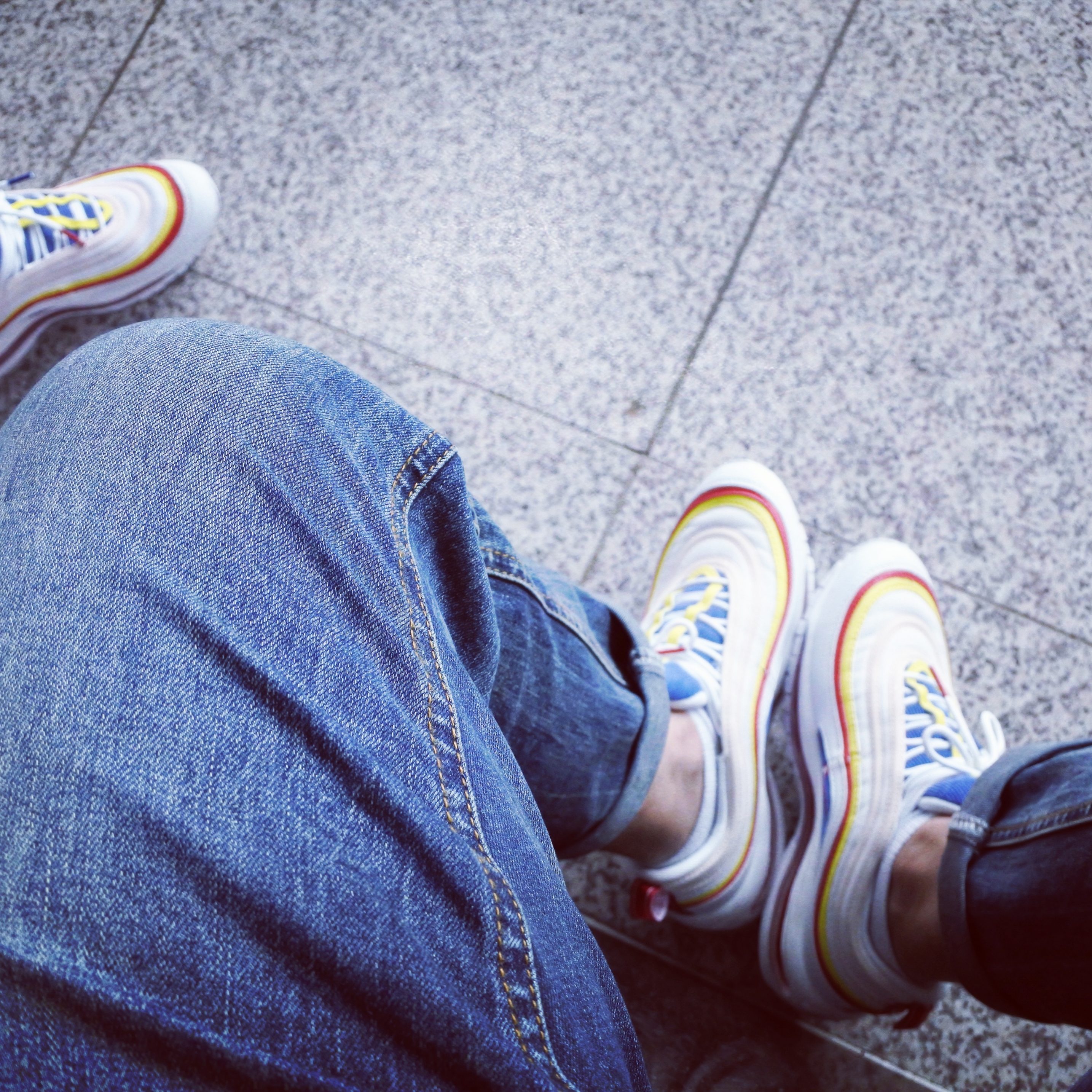 (W) Nike Air Max 97 Corduroy White 착용 스타일