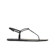 (W) Prada Brushed Leather Thong Sandal Black