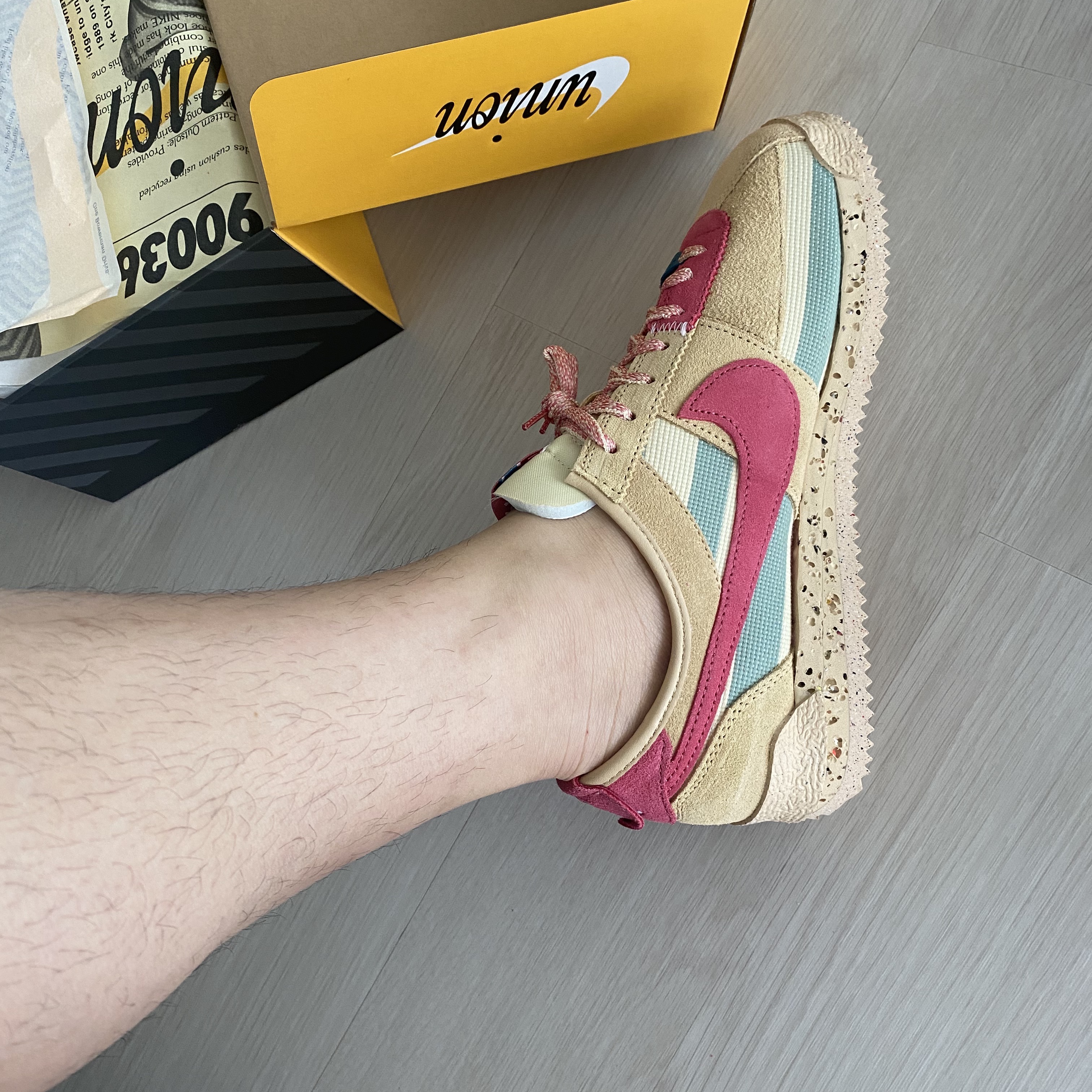 Nike x Union Cortez SP Sesame 착용 스타일