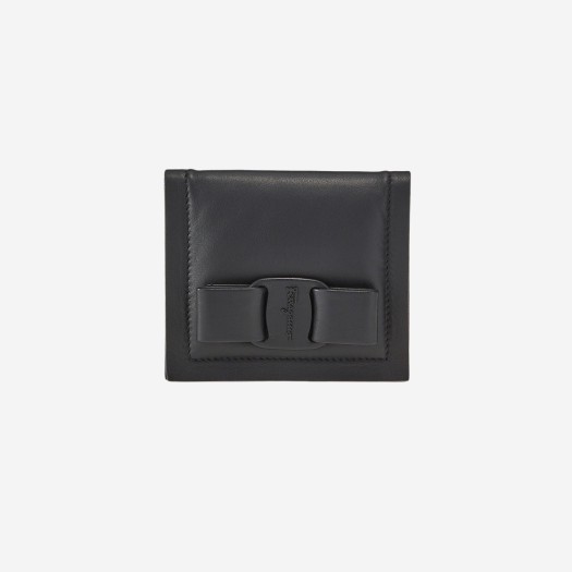 페라가모 비바 보우 컴팩트 지갑 블랙