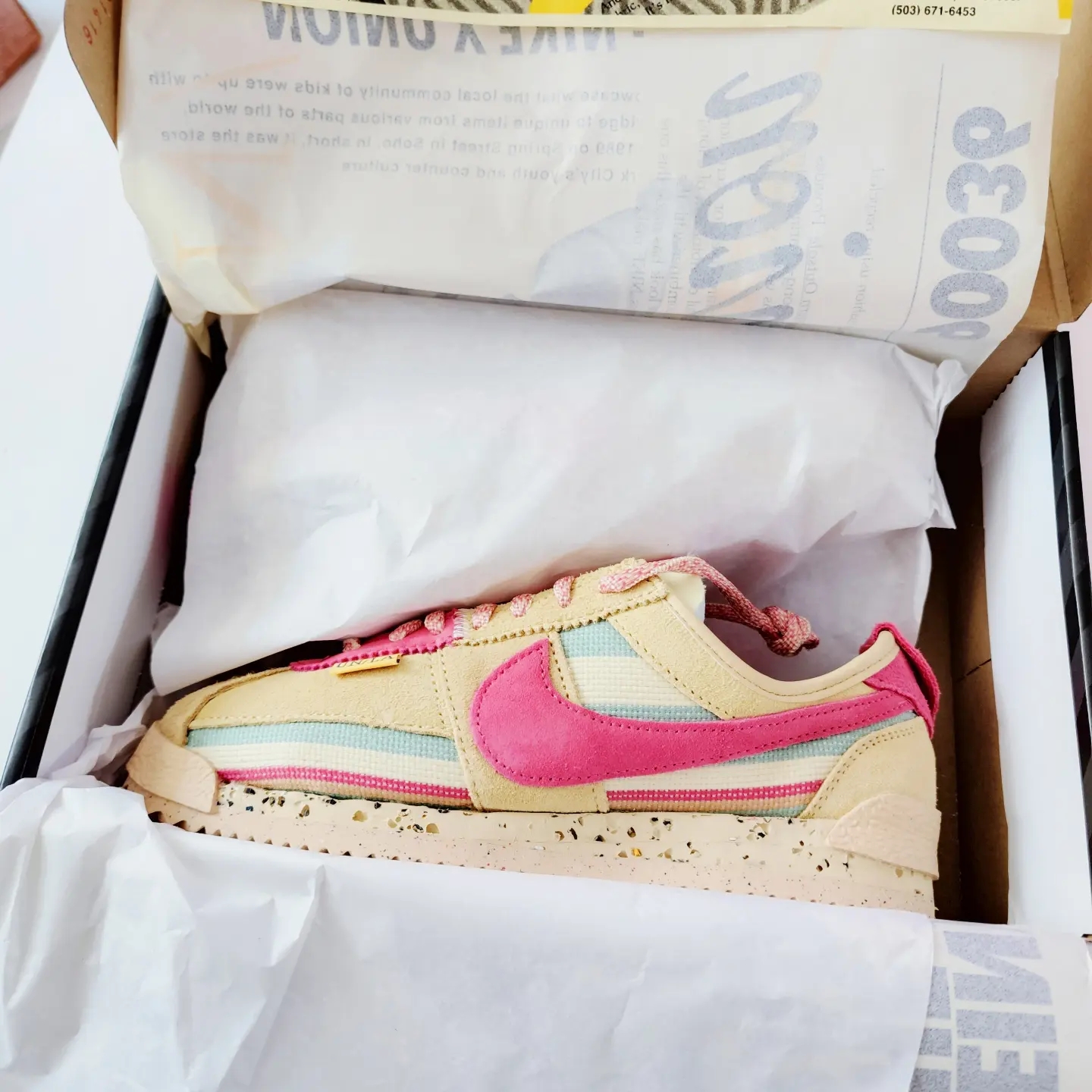 Nike x Union Cortez SP Sesame 착용 스타일 - 2