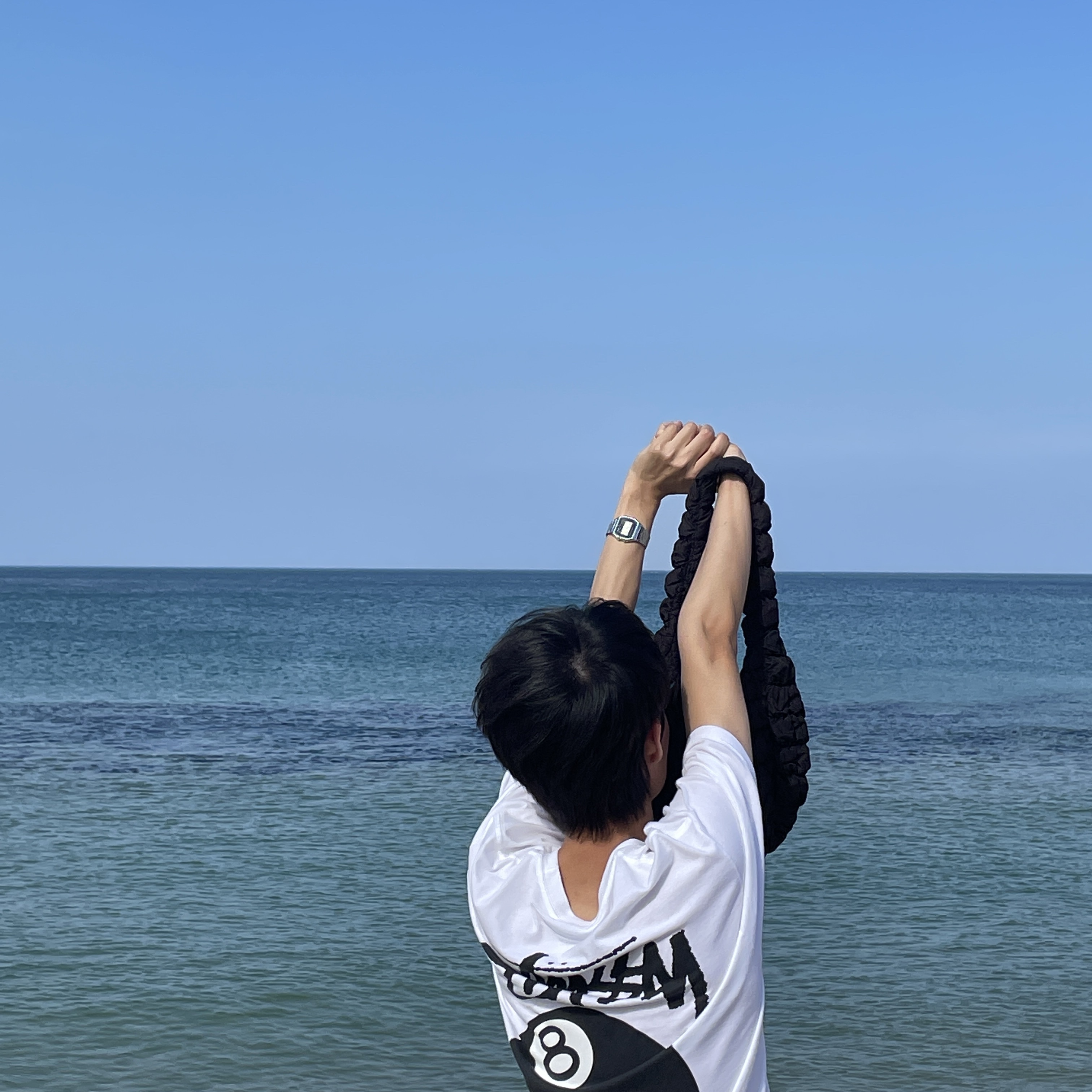 Stussy 8 Ball T-Shirt White - 22SS 착용 스타일 - 4