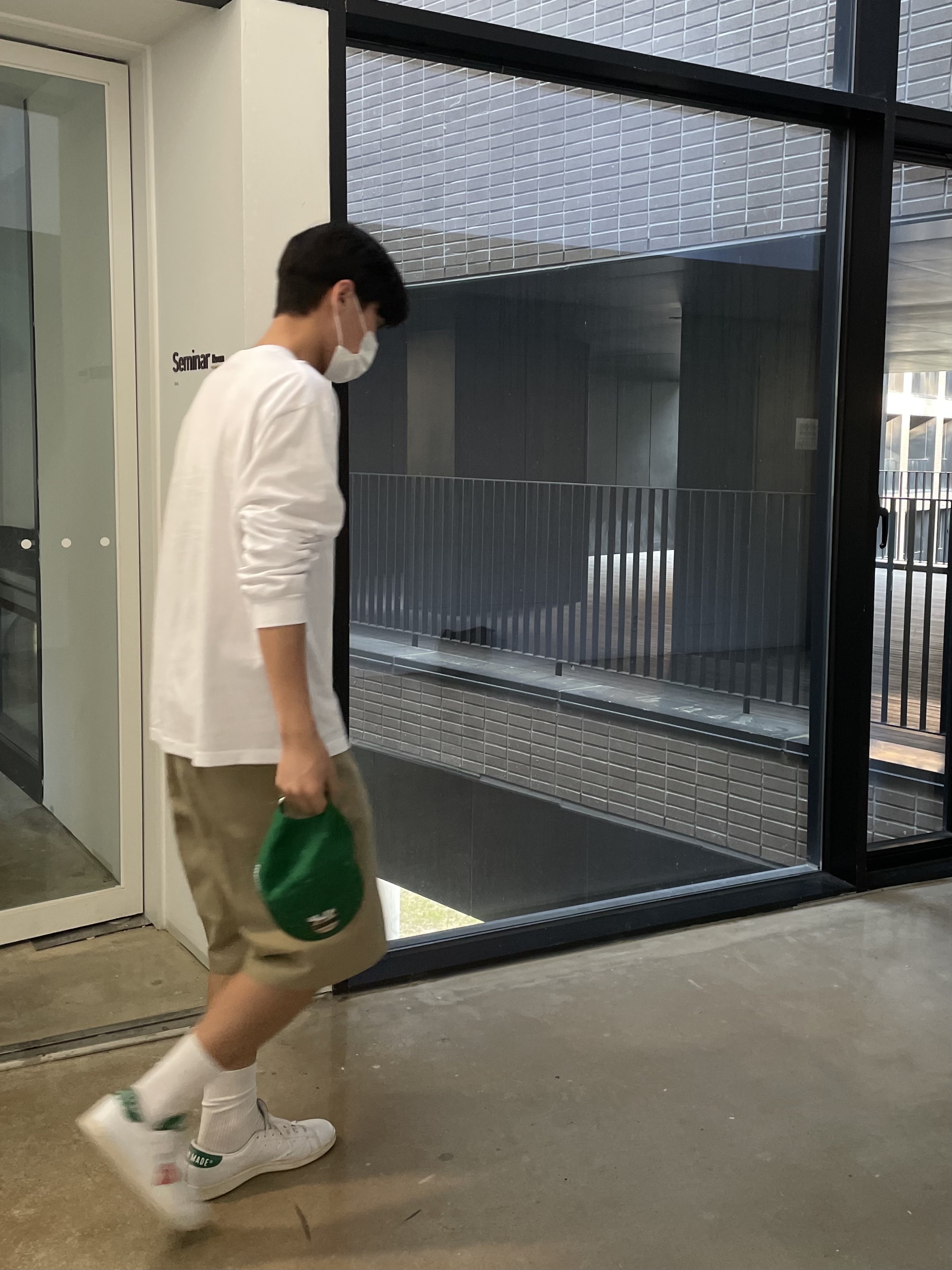 Adidas x Human Made Stan Smith White Green 착용 스타일 - 1