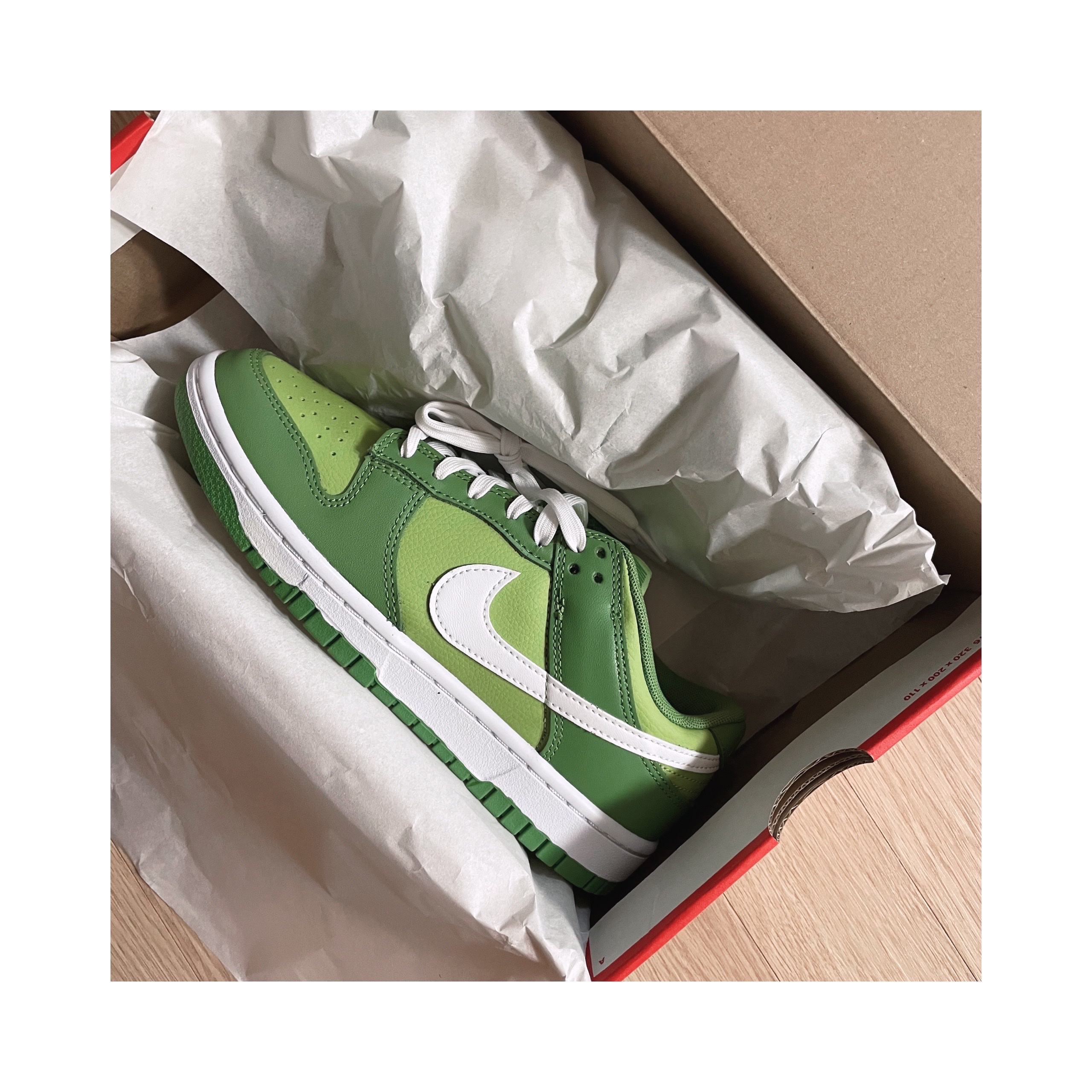 Nike Dunk Low Retro Vivid Green, (GS) Nike Dunk Low Vivid Green 착용 스타일 - 2