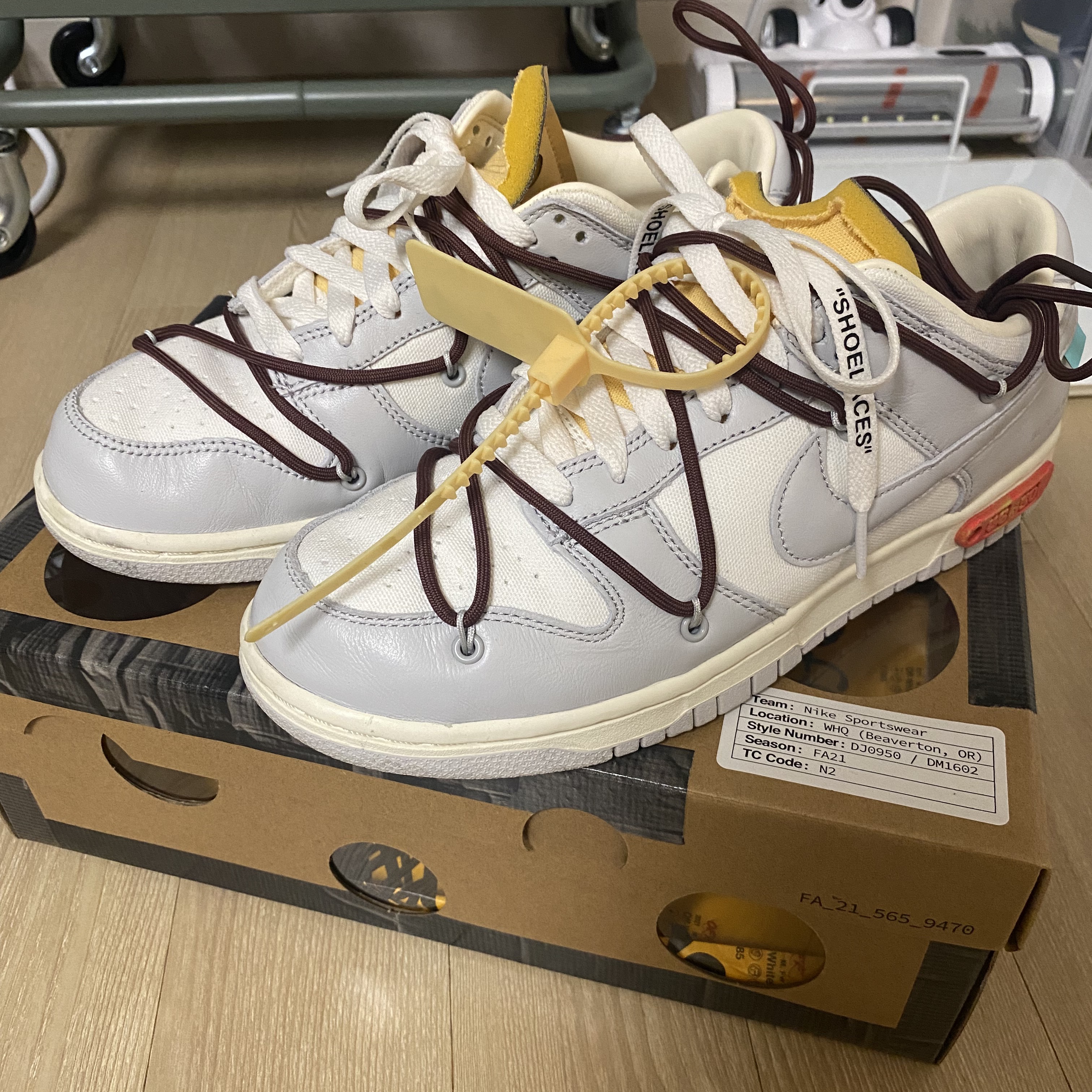 Nike x Off-White Dunk Low The 50 - Lot 46 착용 스타일