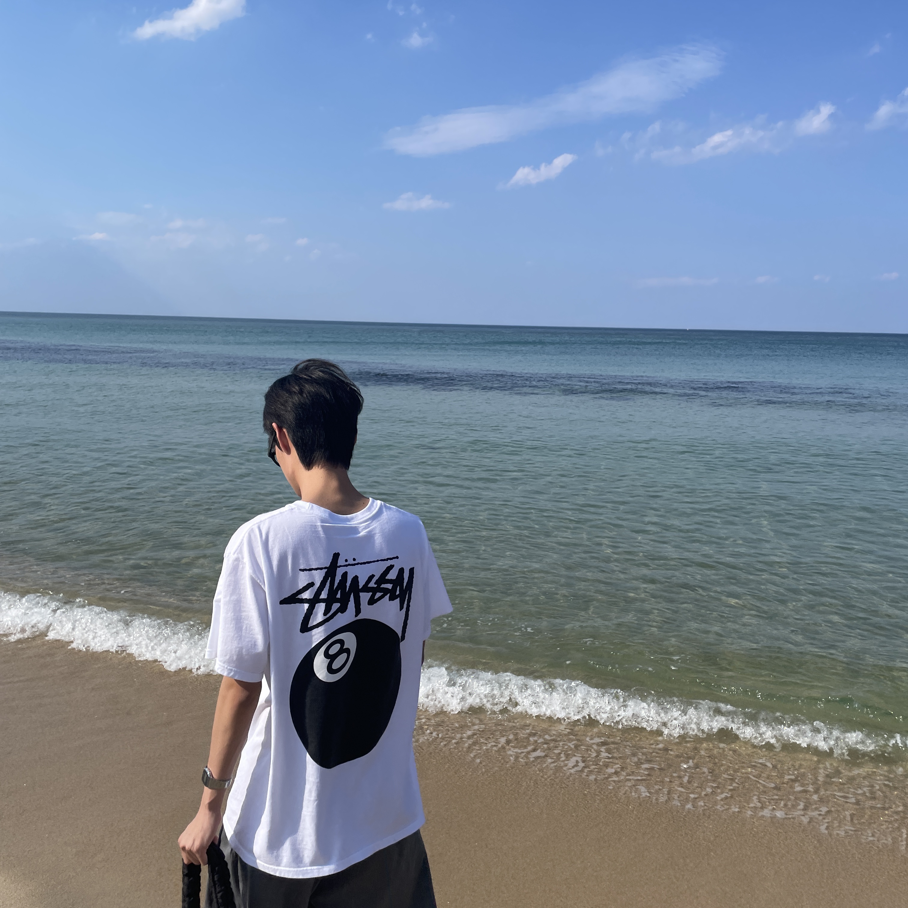 Stussy 8 Ball T-Shirt White - 22SS 착용 스타일 - 1