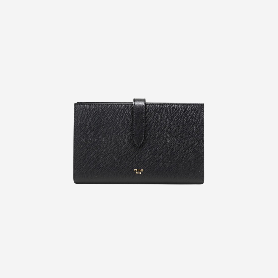 Celine Large Strap Wallet in Grained Calfskin Black 상세 이미지 1