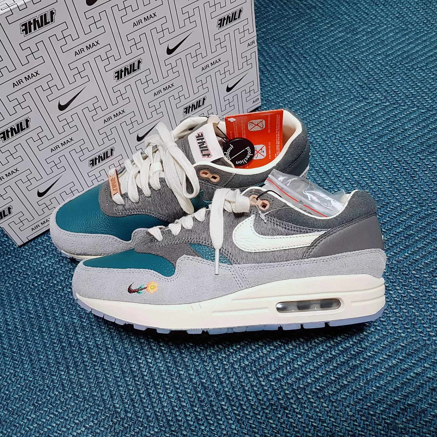 Nike x Kasina Air Max 1 SP Won-Ang Particle Grey 착용 스타일