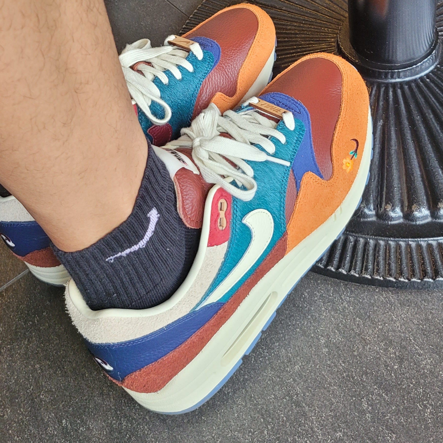 Nike x Kasina Air Max 1 SP Won-Ang Orange 착용 스타일 - 1